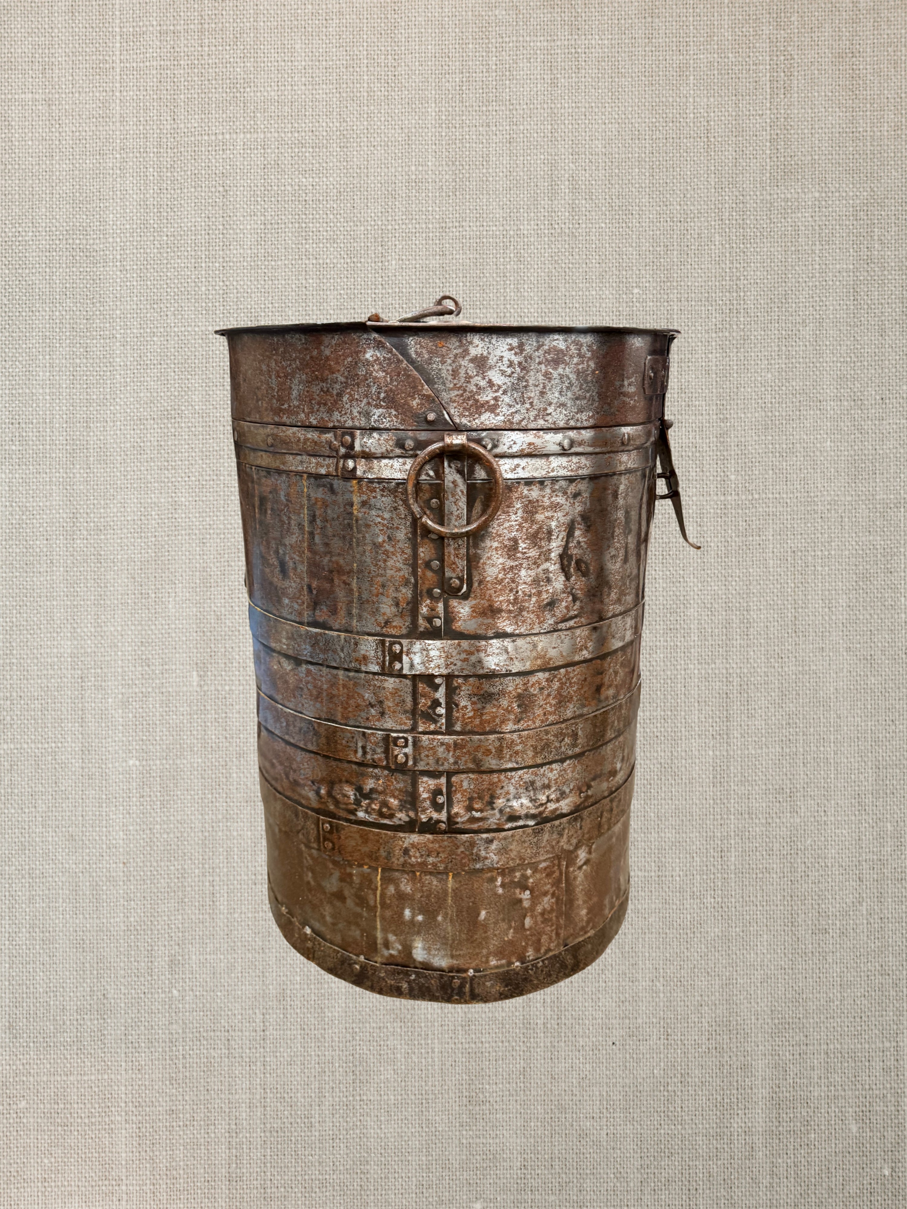 French Hand Forged Metal Wood Holder