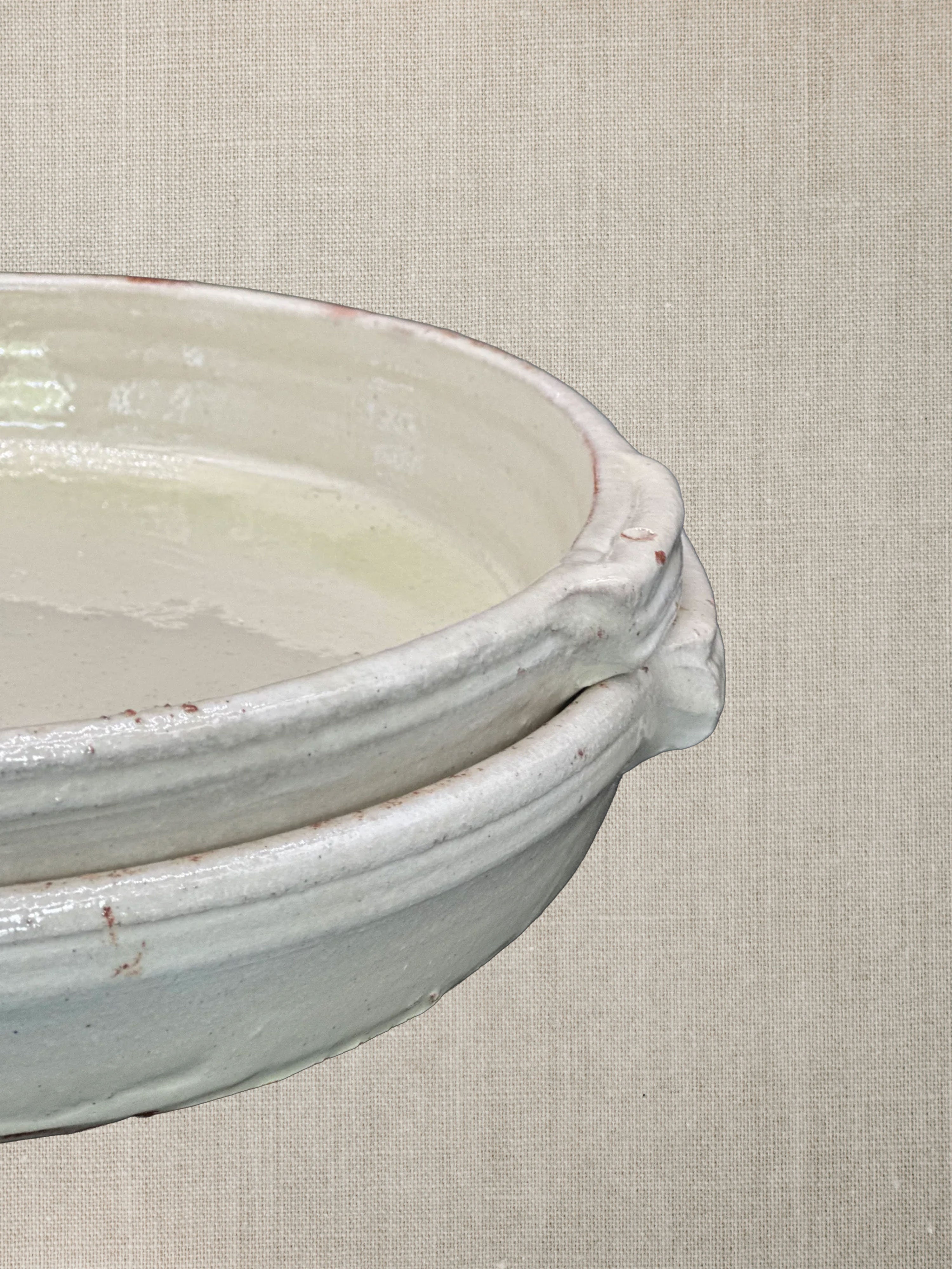 French Pottery Cream  - Plat a Gratin Large