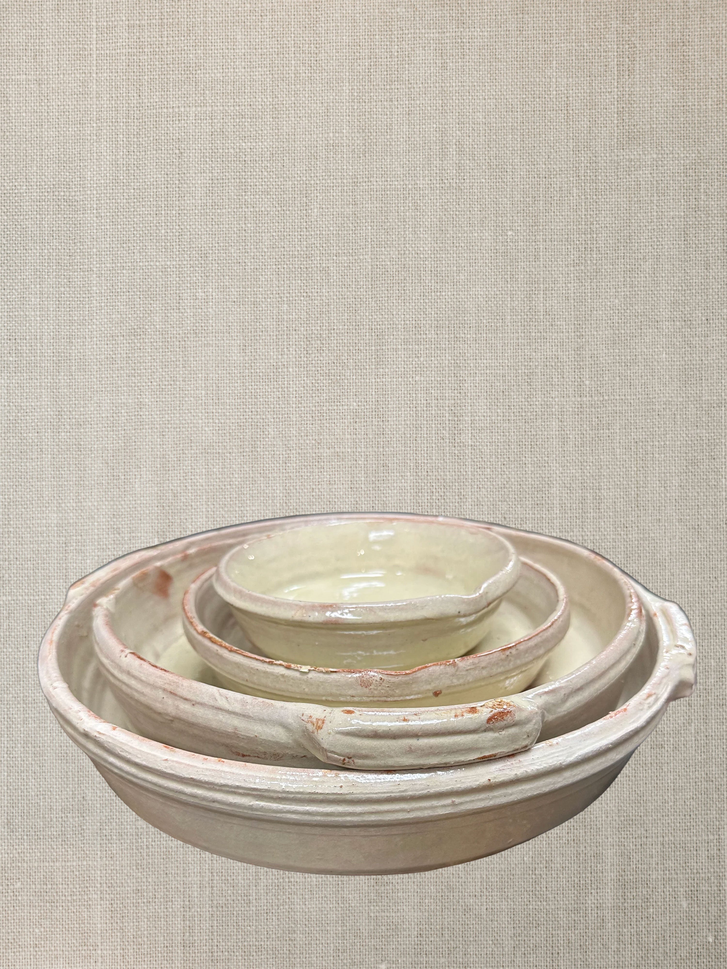 French Pottery Cream  - Plat a Gratin Small