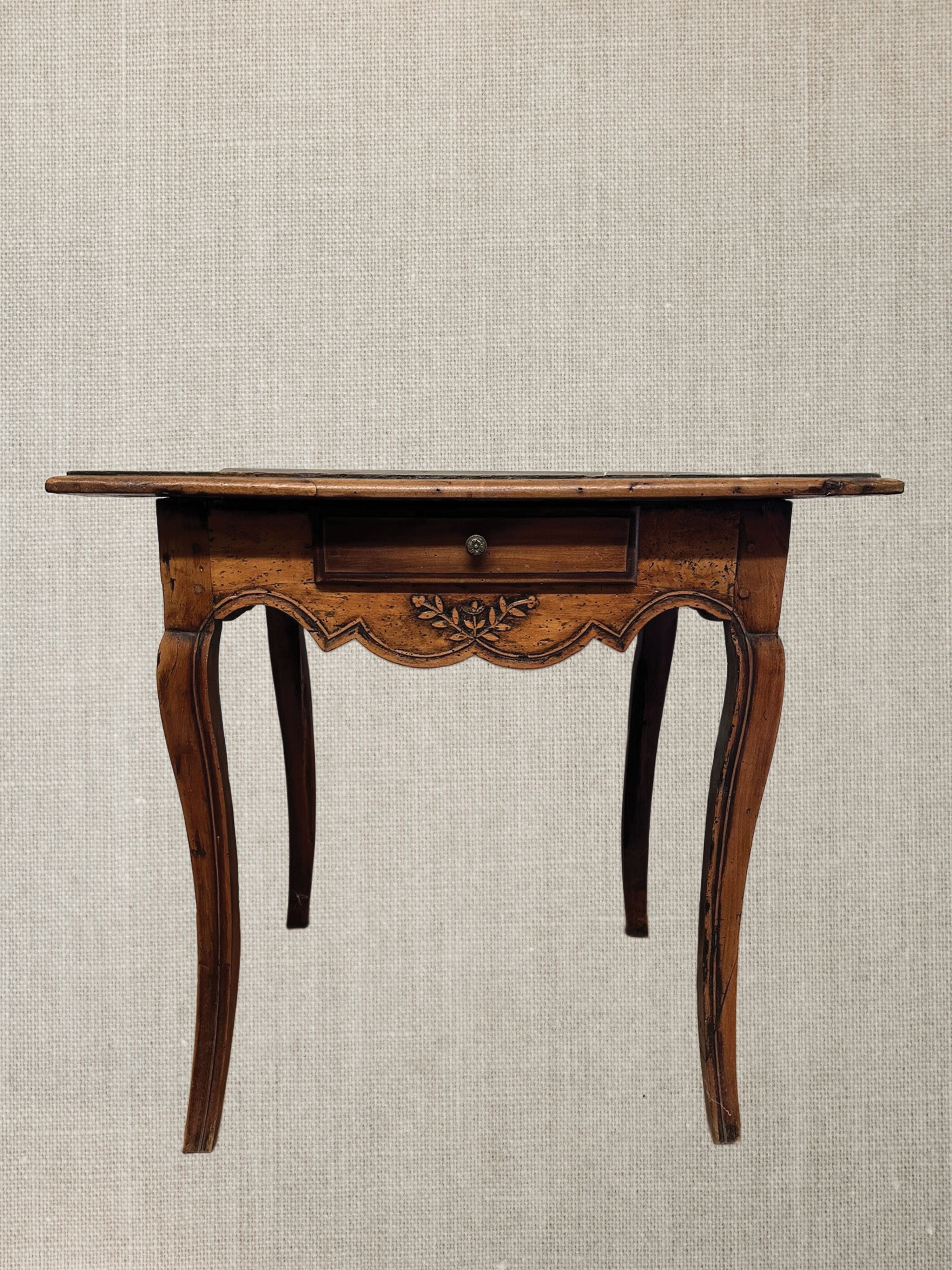 French Provincial  Walnut Side Table c1860
