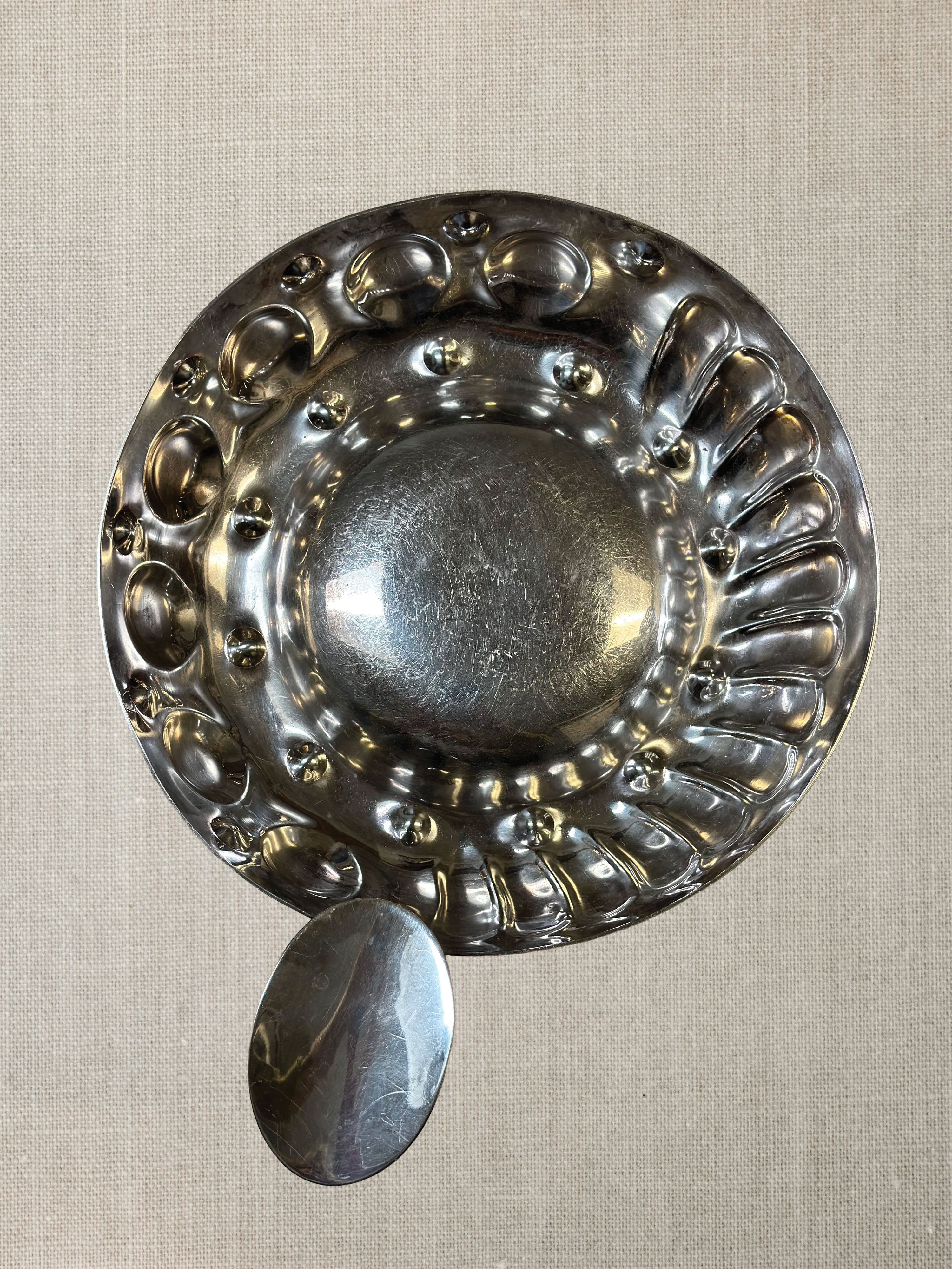 French Silver Vineyard Bowl - Large