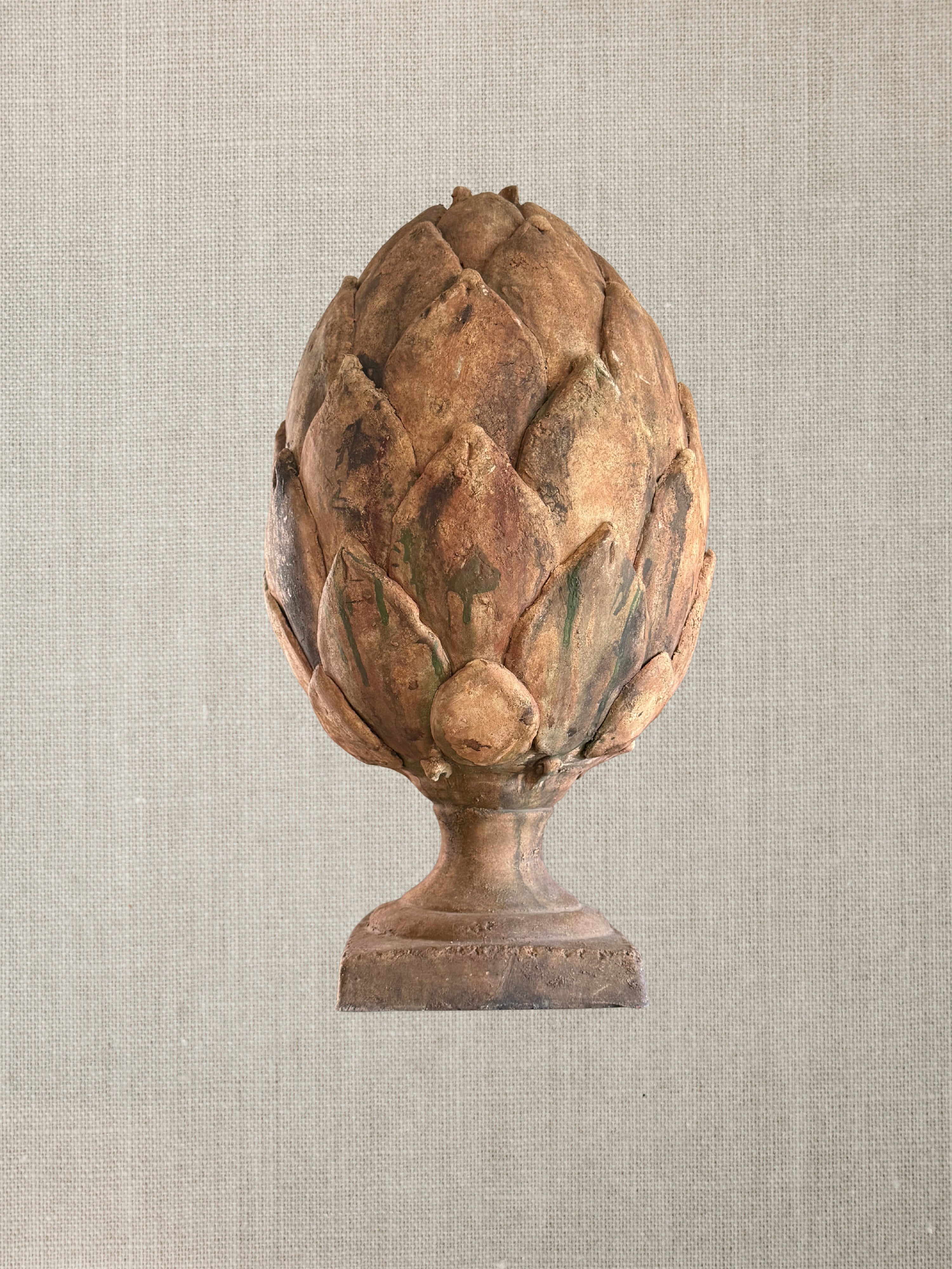 French Terracotta Artichokes - Pair
