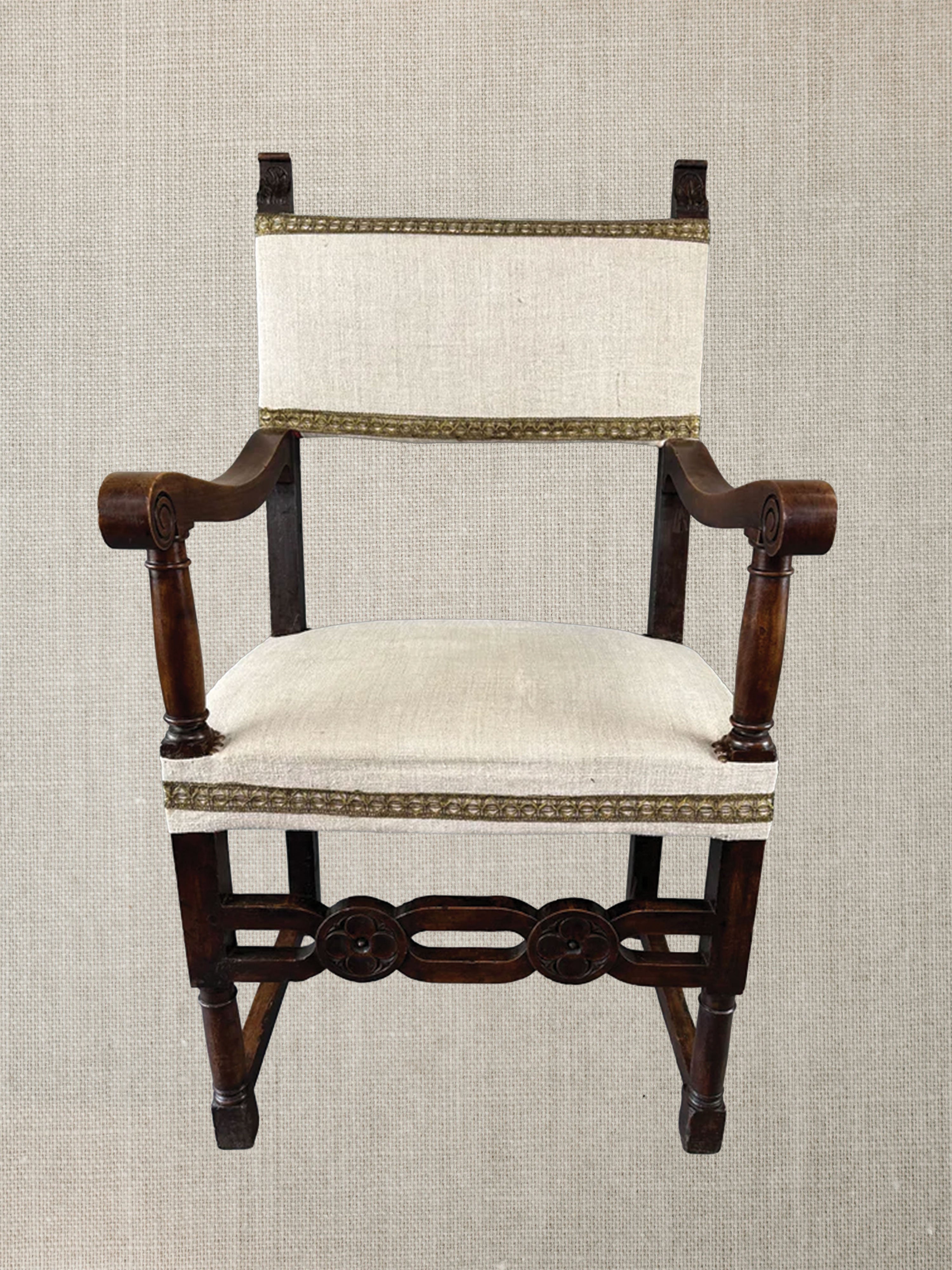 French Walnut Armchair c1840