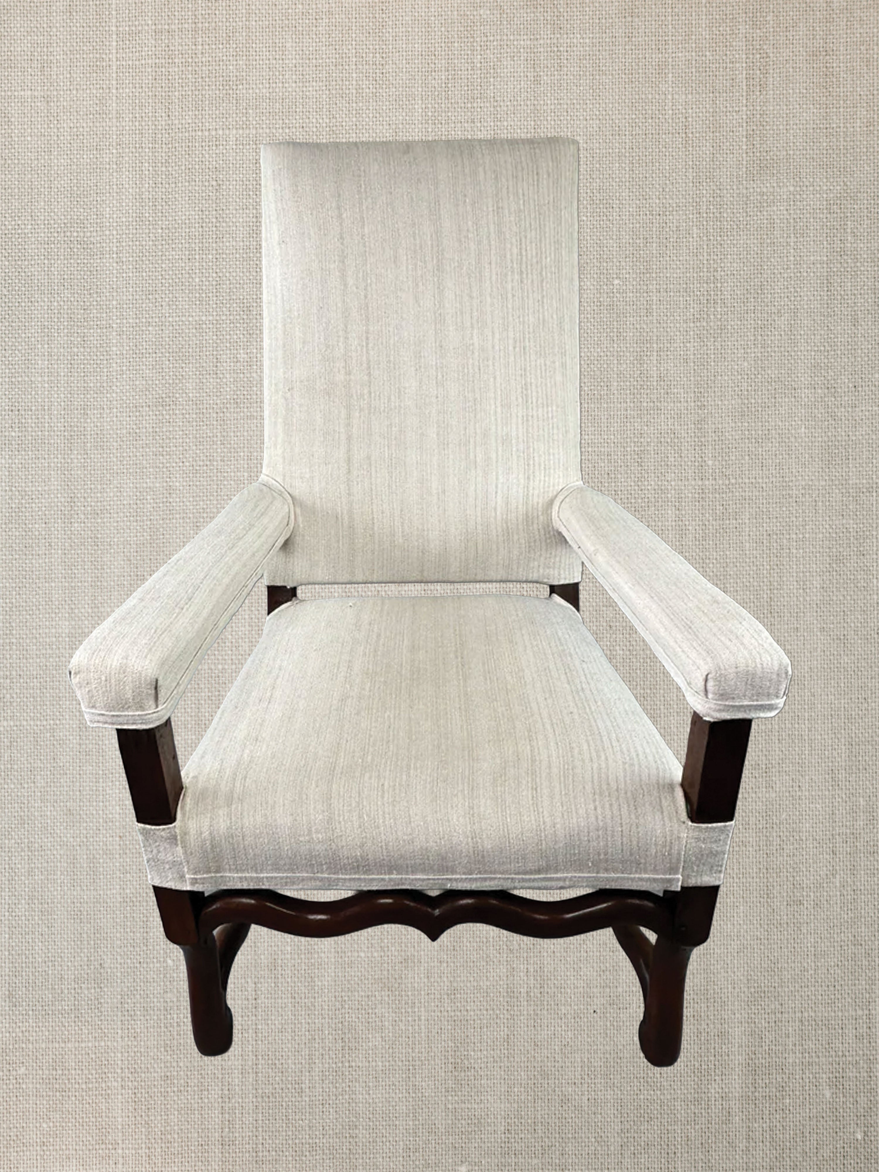 French Walnut Fauteuil Chair c1840