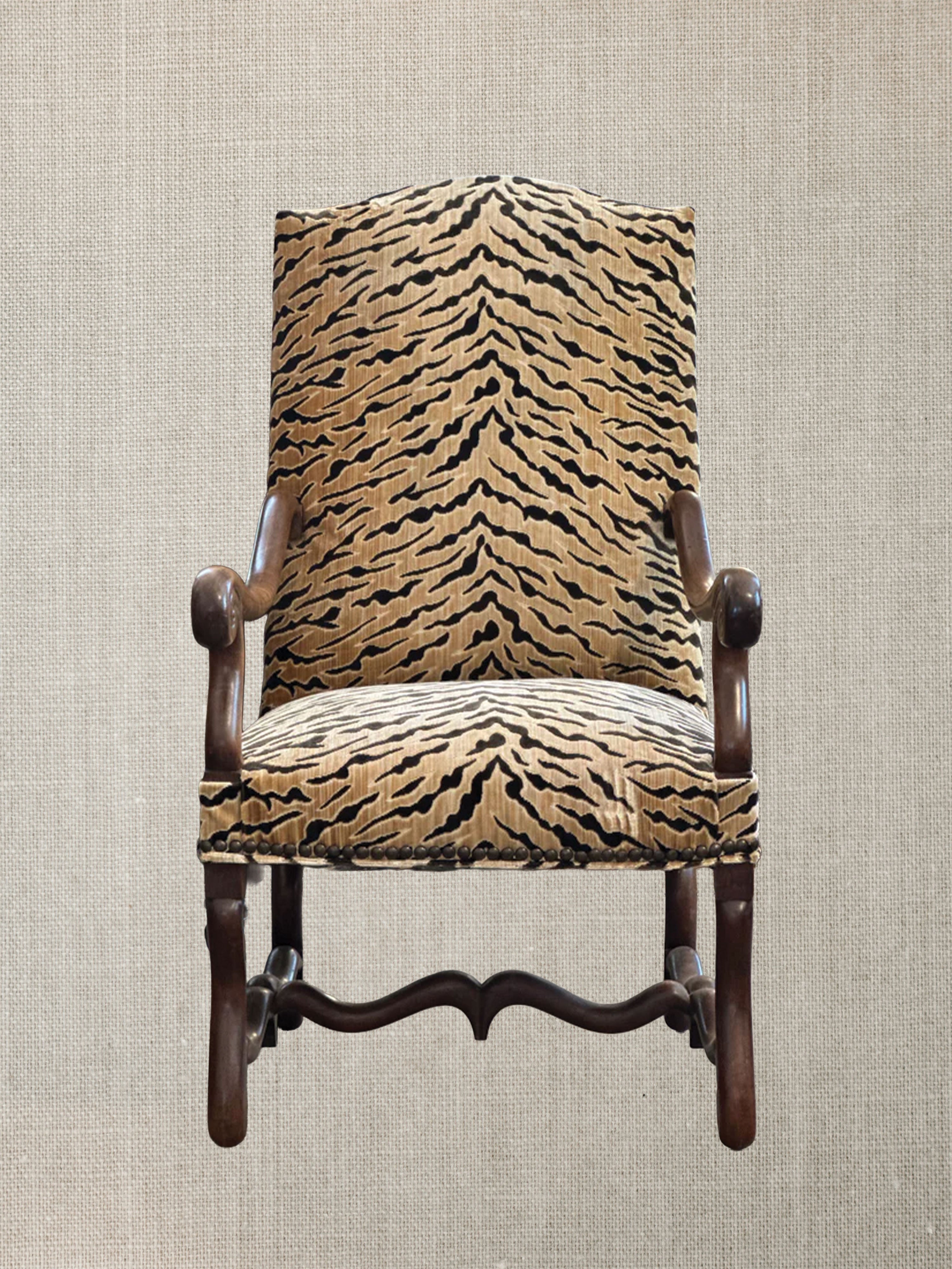 French Walnut  Os de Mouton Chair c1860