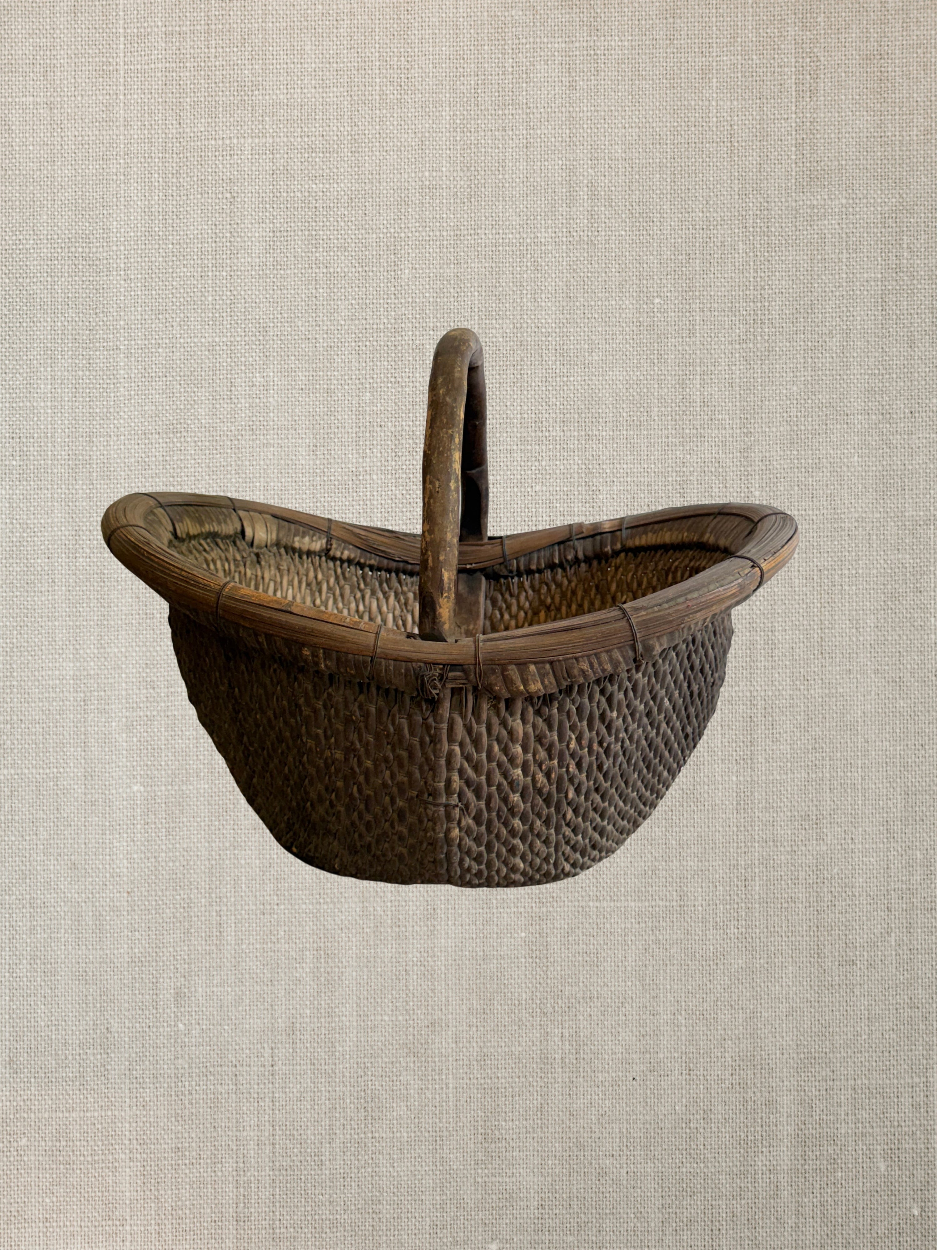 French Wooden Basket - Oblong