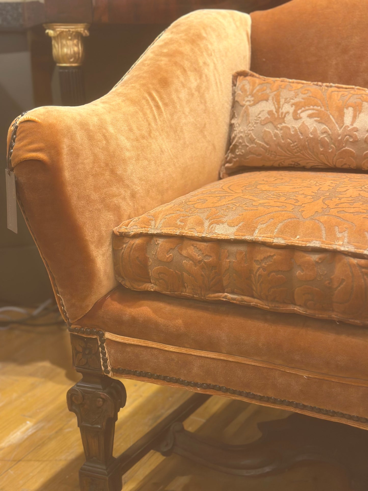 Italian Armchairs In Fortuny  -18th Century