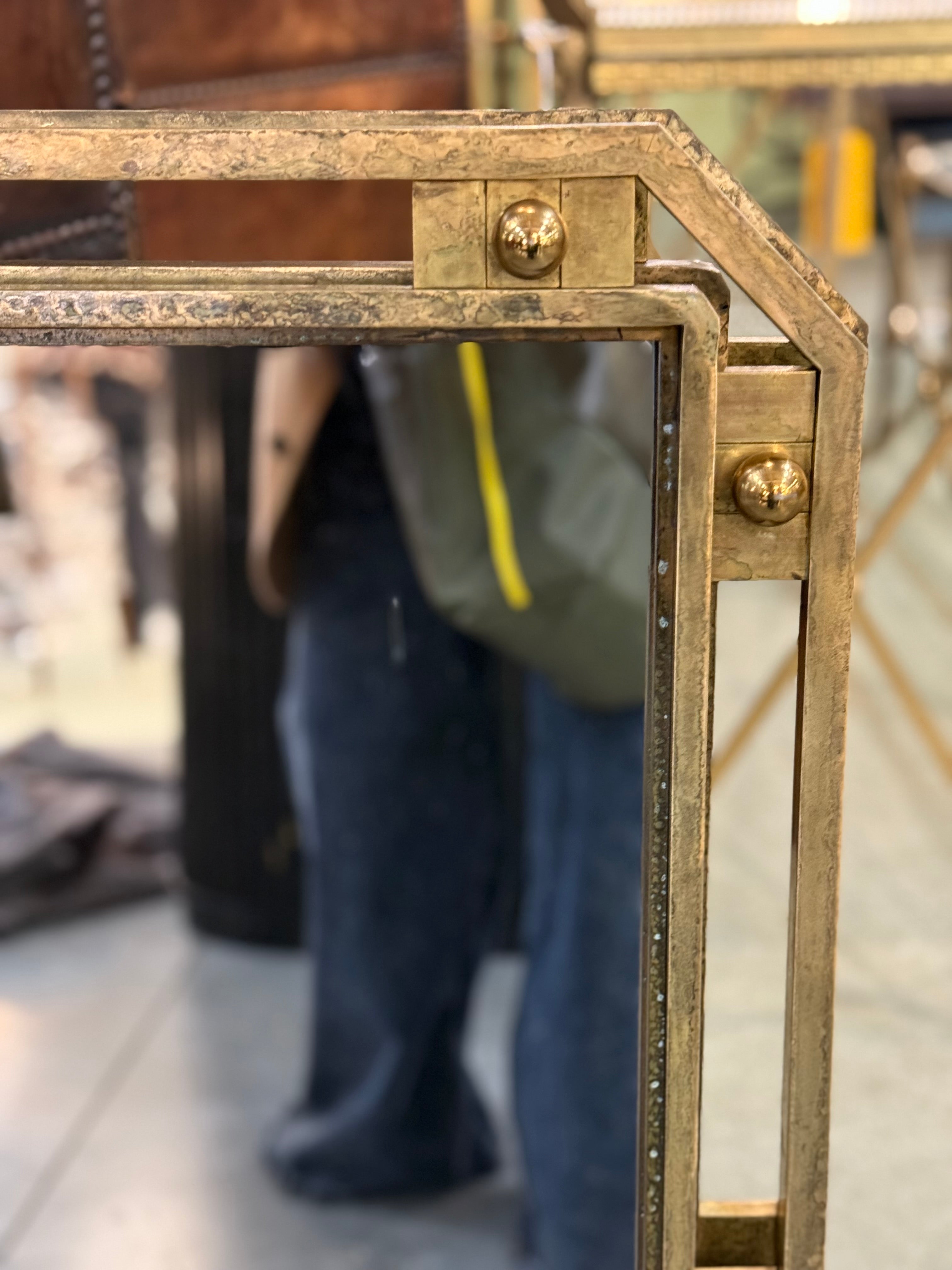 Midcentury Brass Mirror - Barcelona