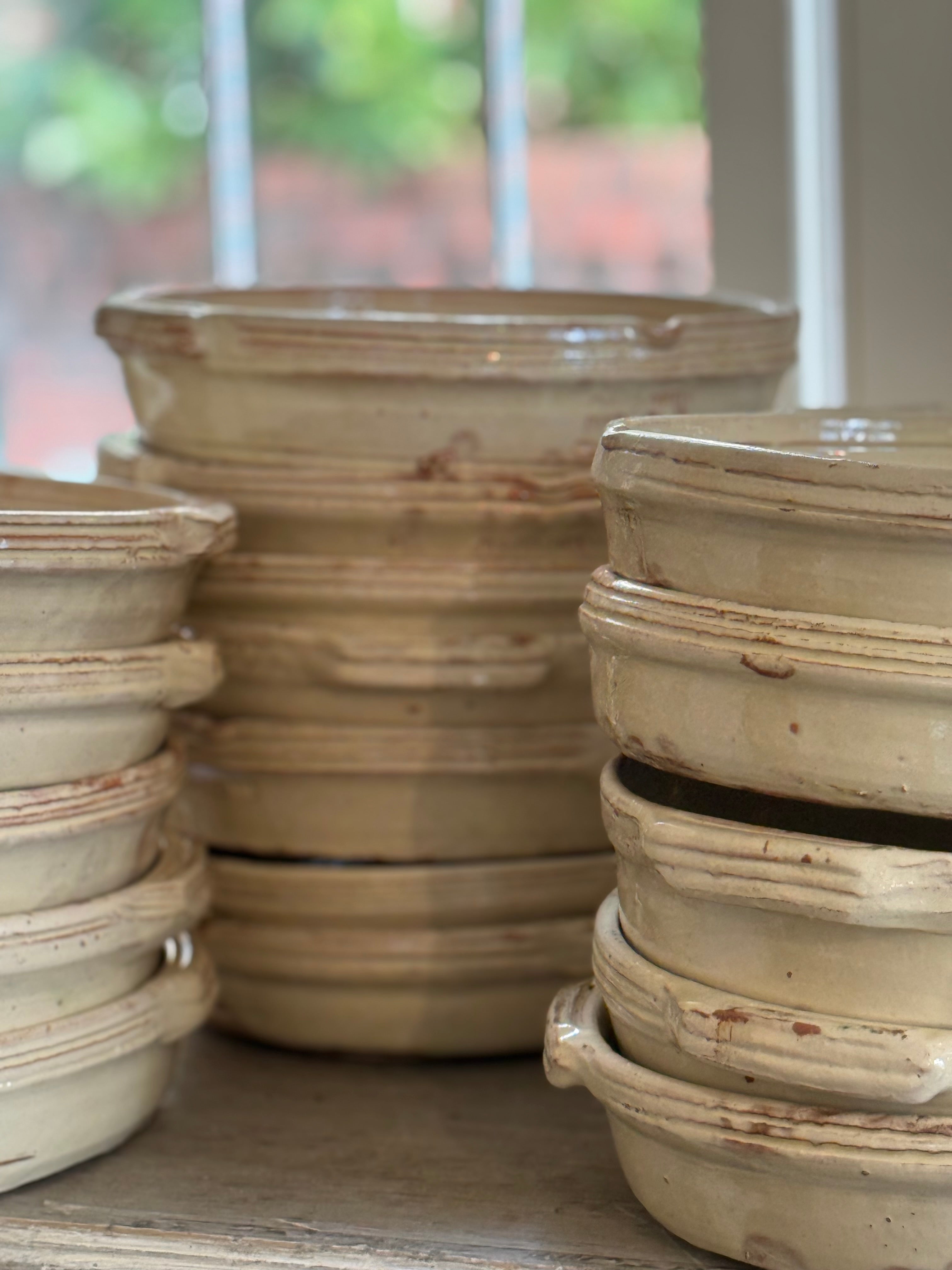 French Pottery Cream  - Plat a Gratin Large