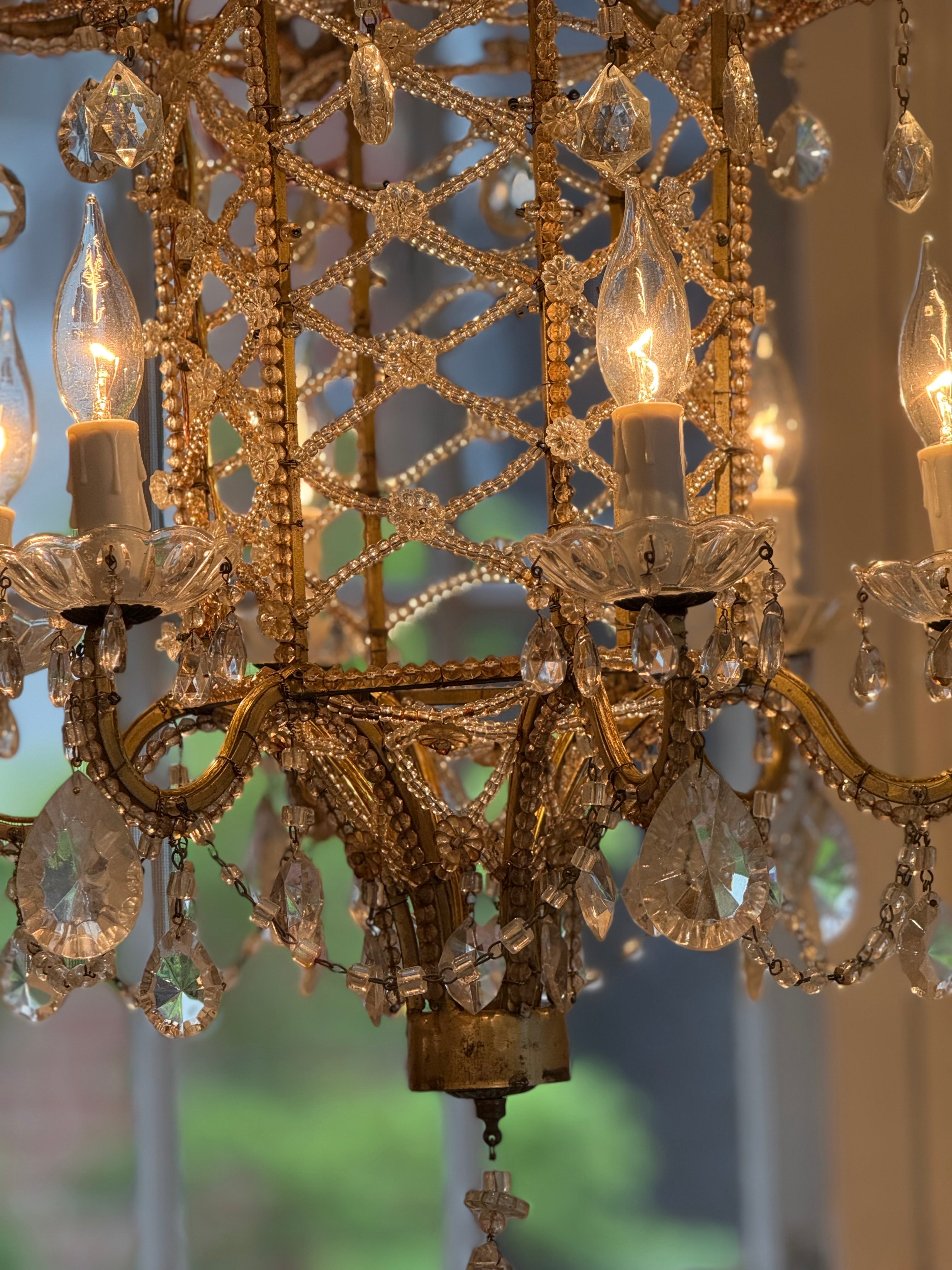 Italian Pagoda Crystal Chandalier c1800