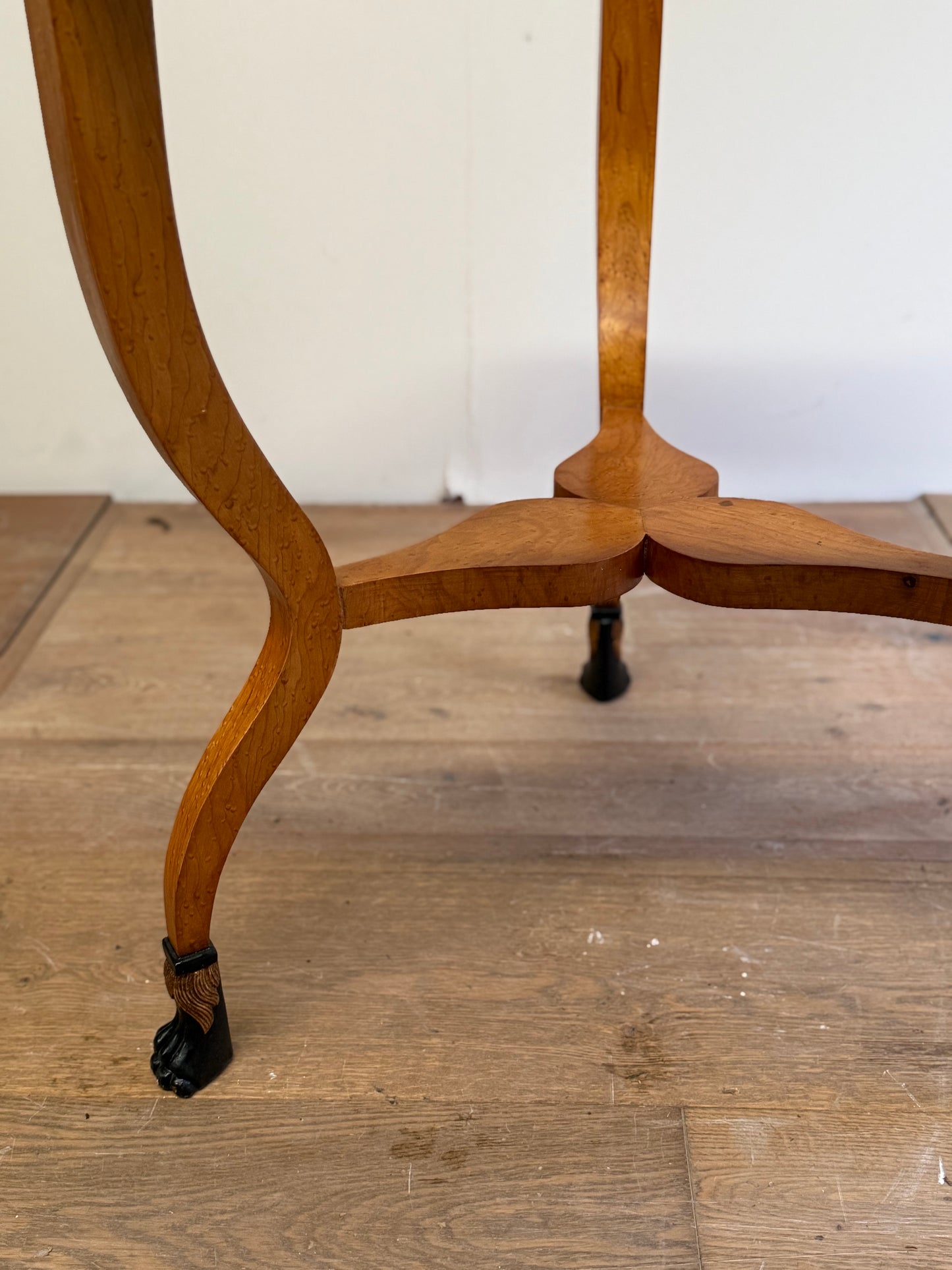 Italian Satinwood Table With Marble Top 1920s