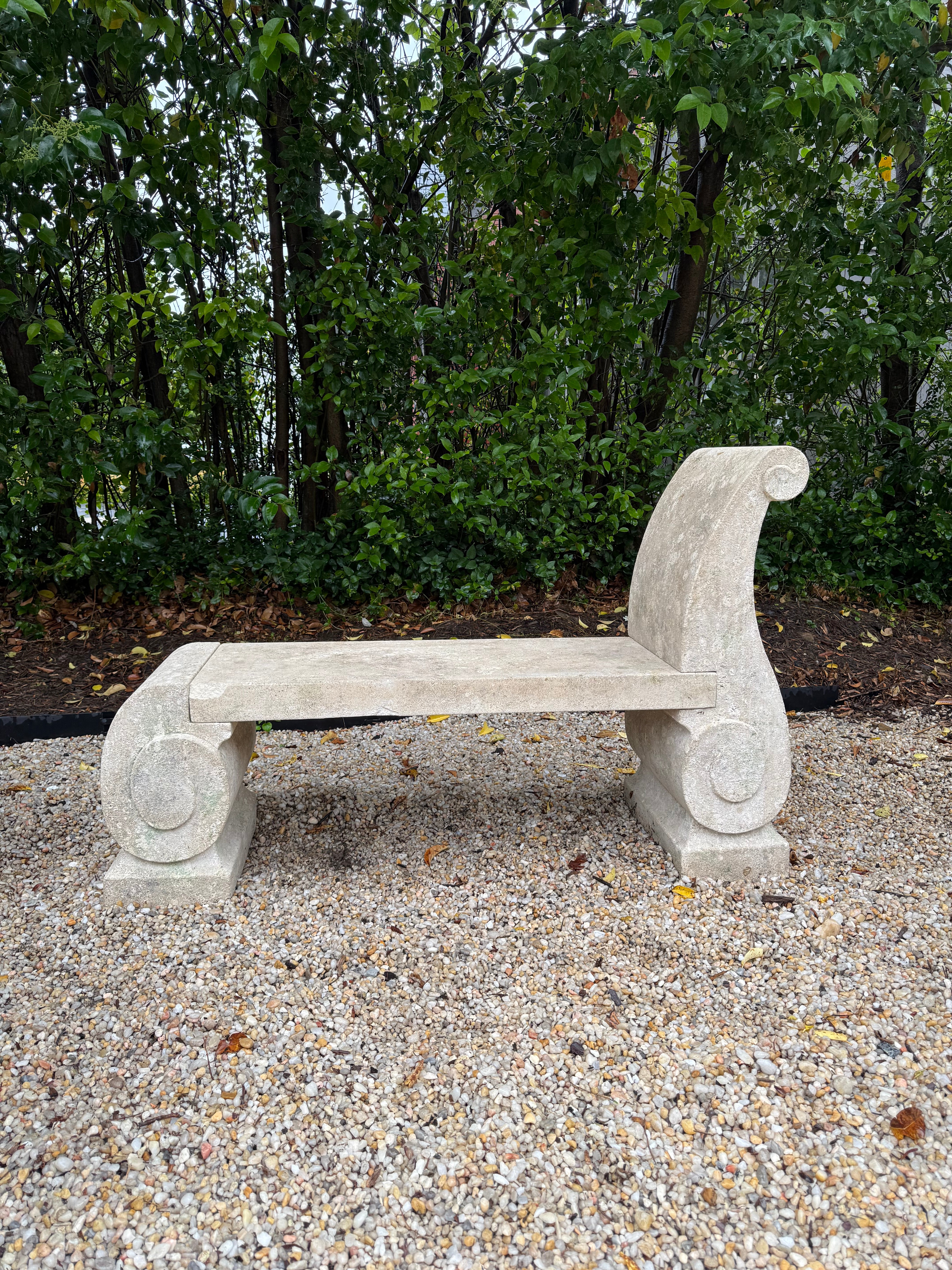 Italian Limestone Bench c1920