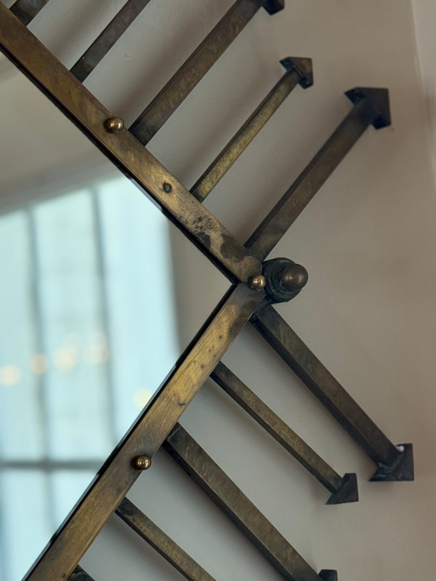 Midcentury Brass Arrow Mirror - Barcelona