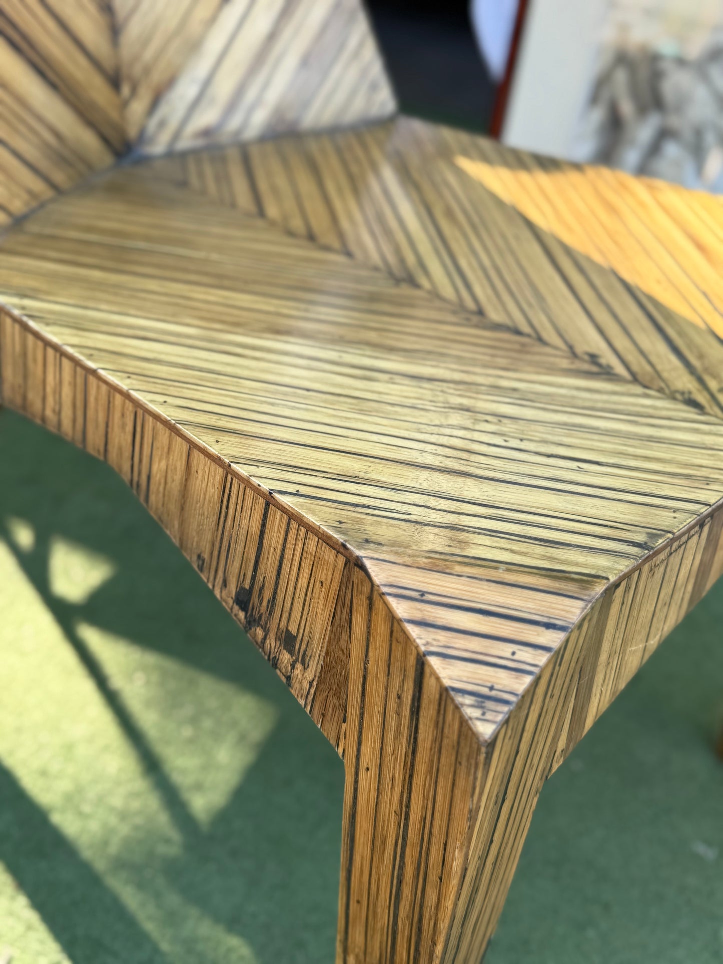 Italian Woodpieced Midcentury Chair