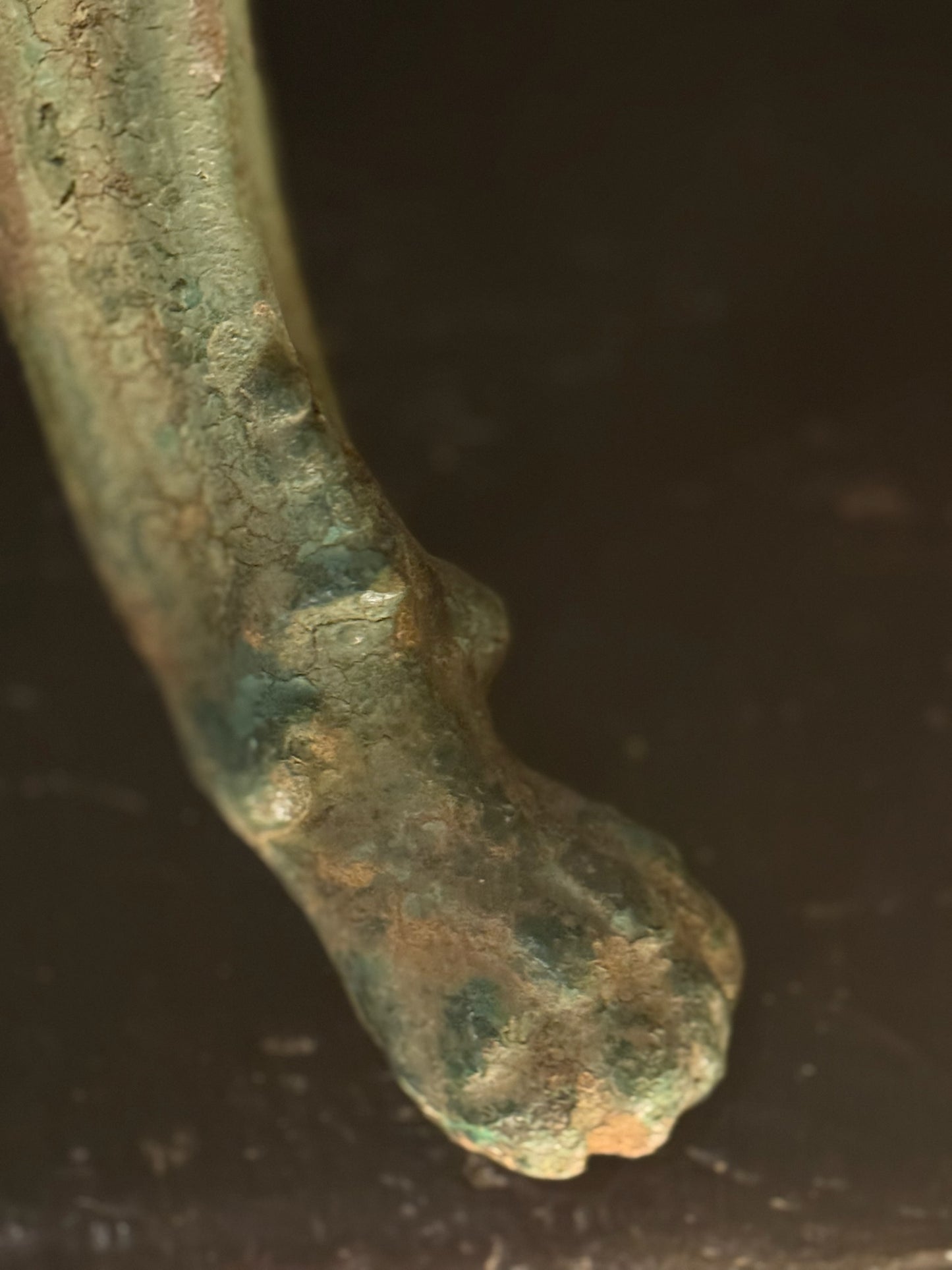 French Iron Table With Marble Top 19th Century