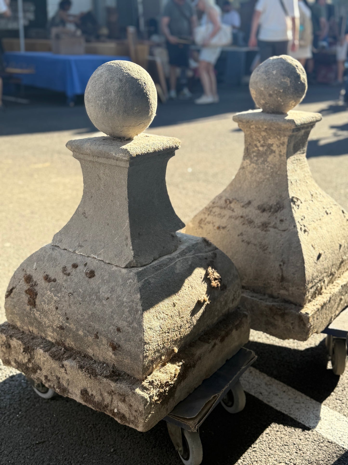 French Stone Pediments - Pair