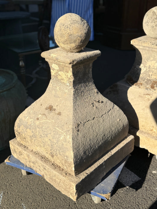 French Stone Pediments - Pair