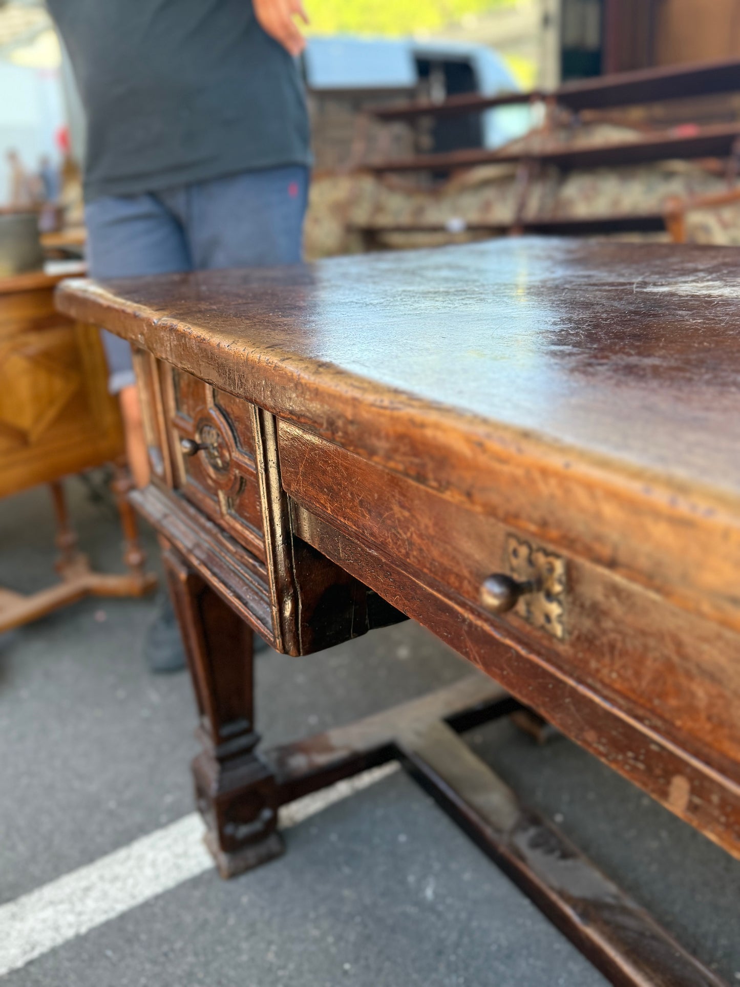 French Walnut Desk - 19th Century
