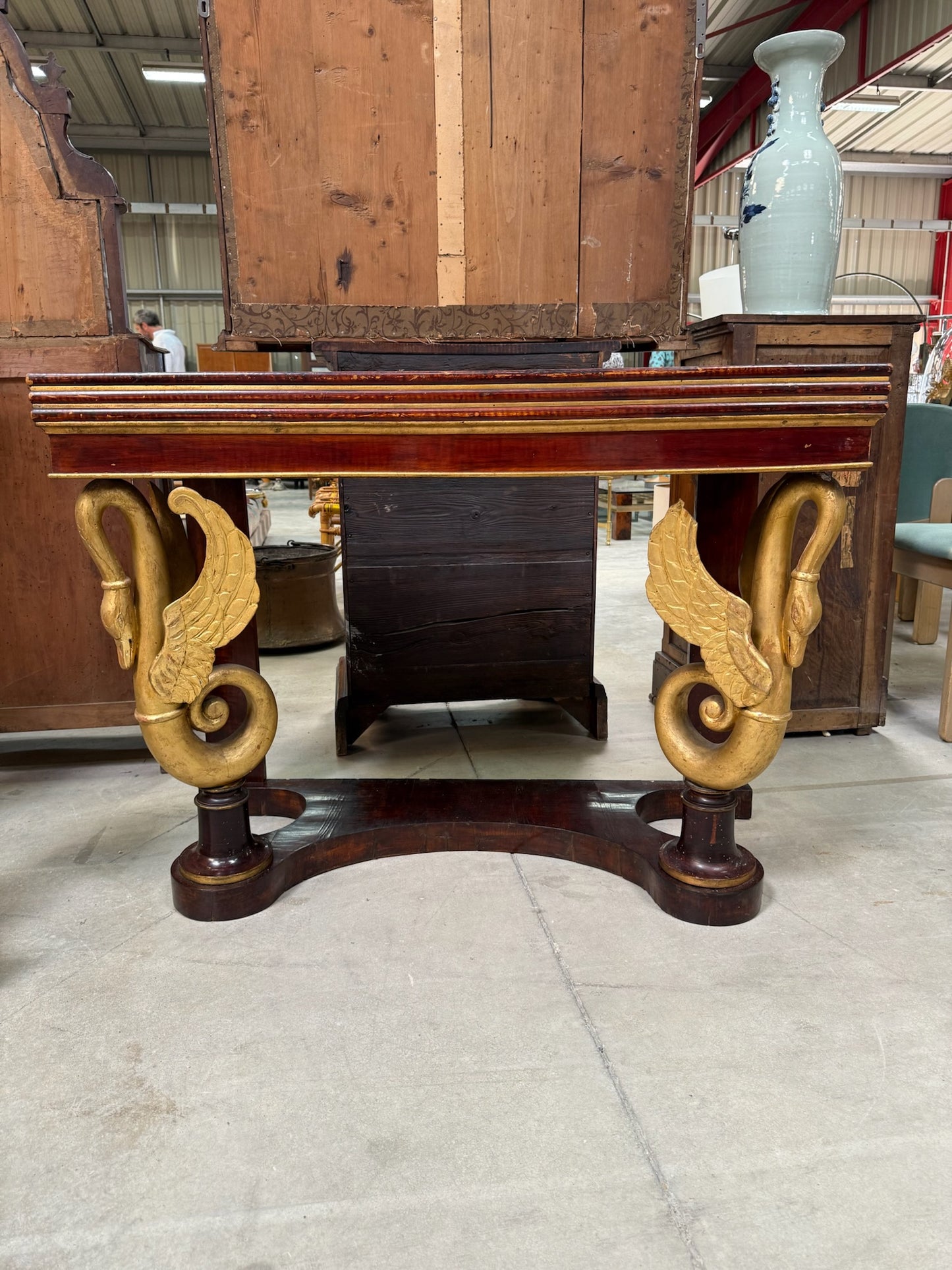 Italian Walnut Gilt Bird Console 1820s