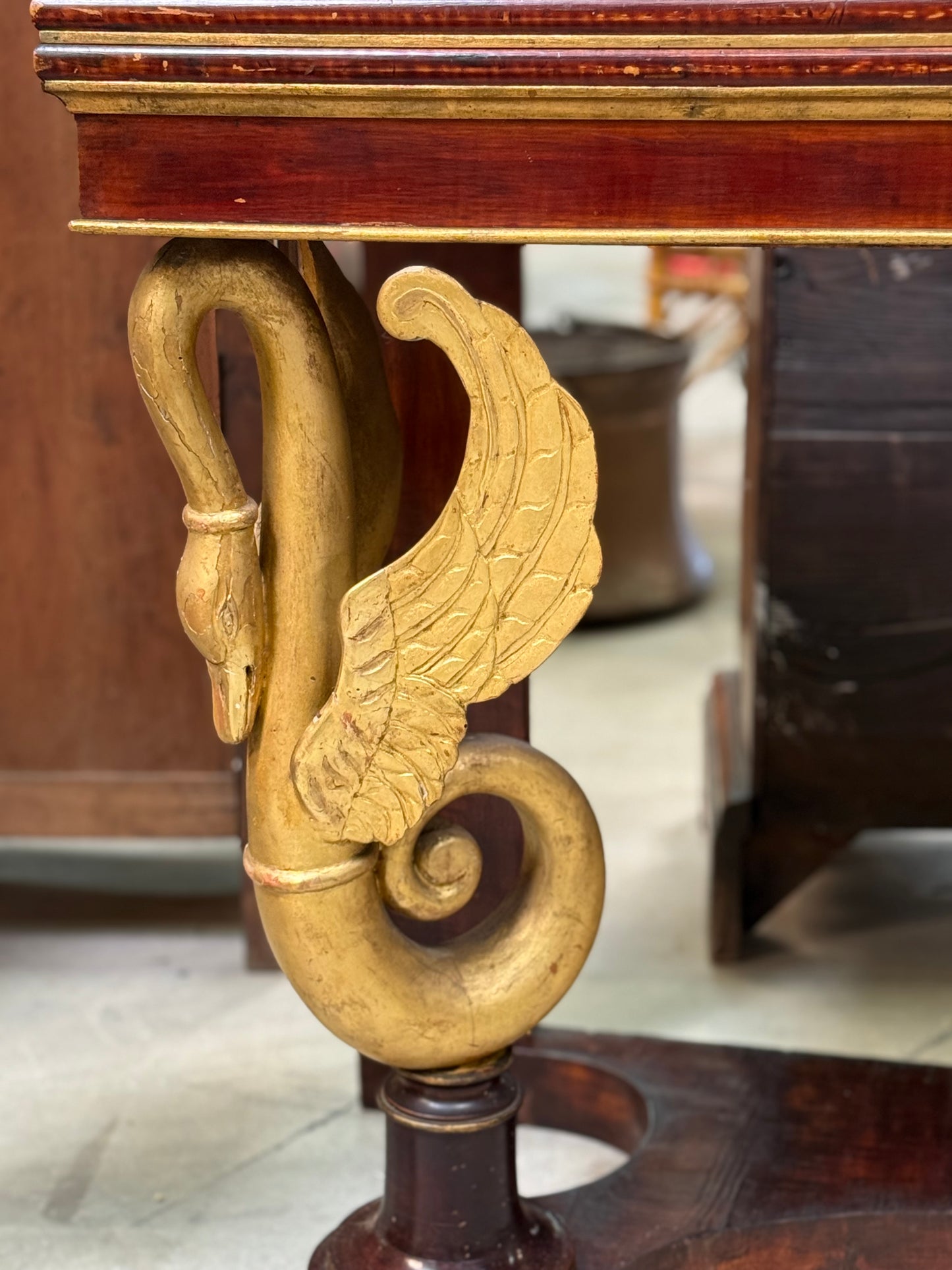 Italian Walnut Gilt Bird Console 1820s