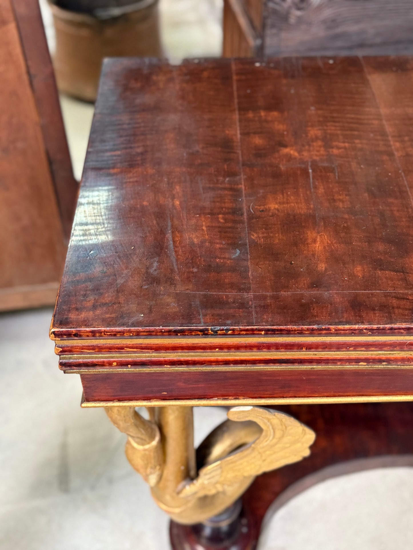 Italian Walnut Gilt Bird Console 1820s