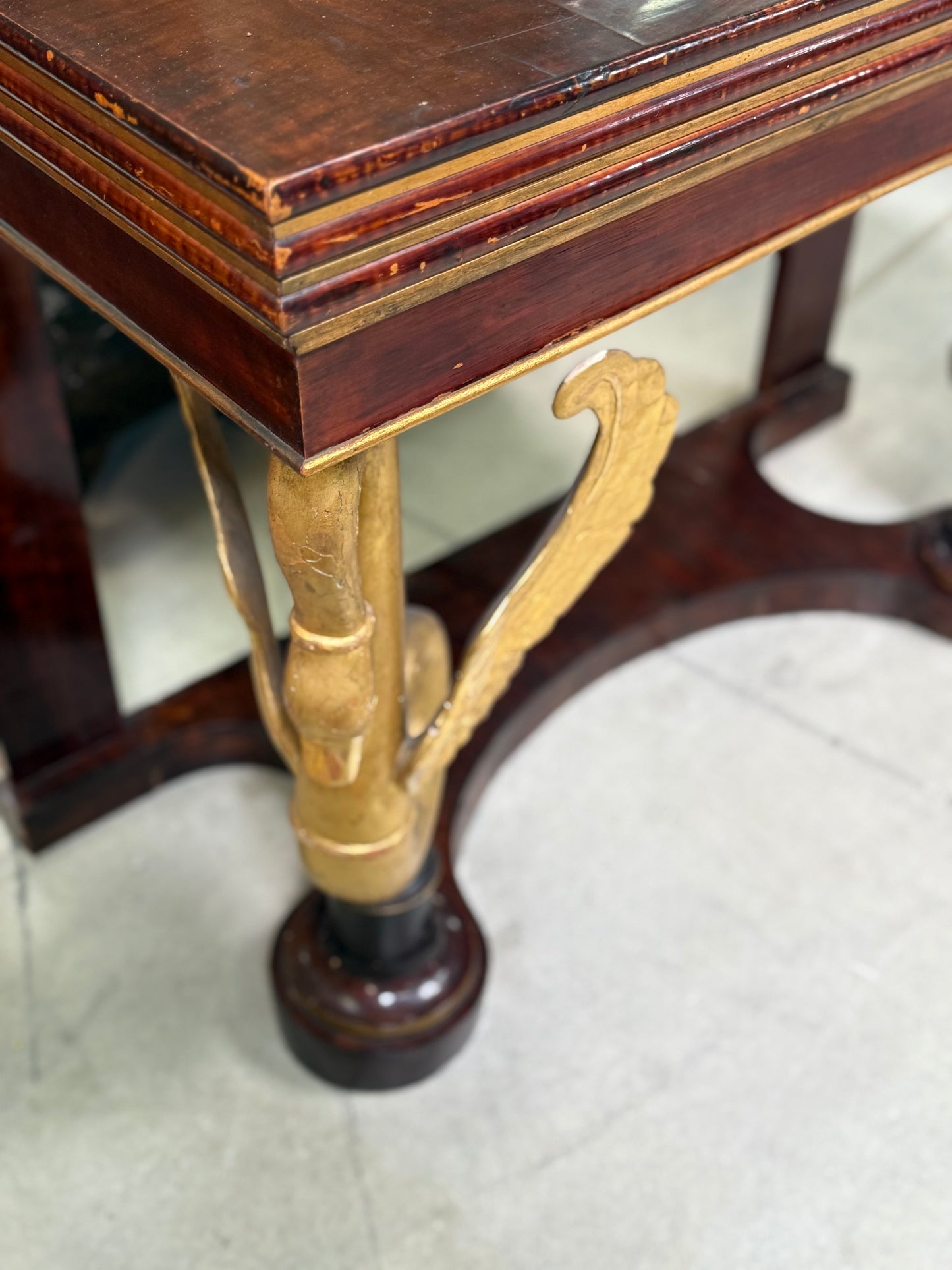 Italian Walnut Gilt Bird Console 1820s
