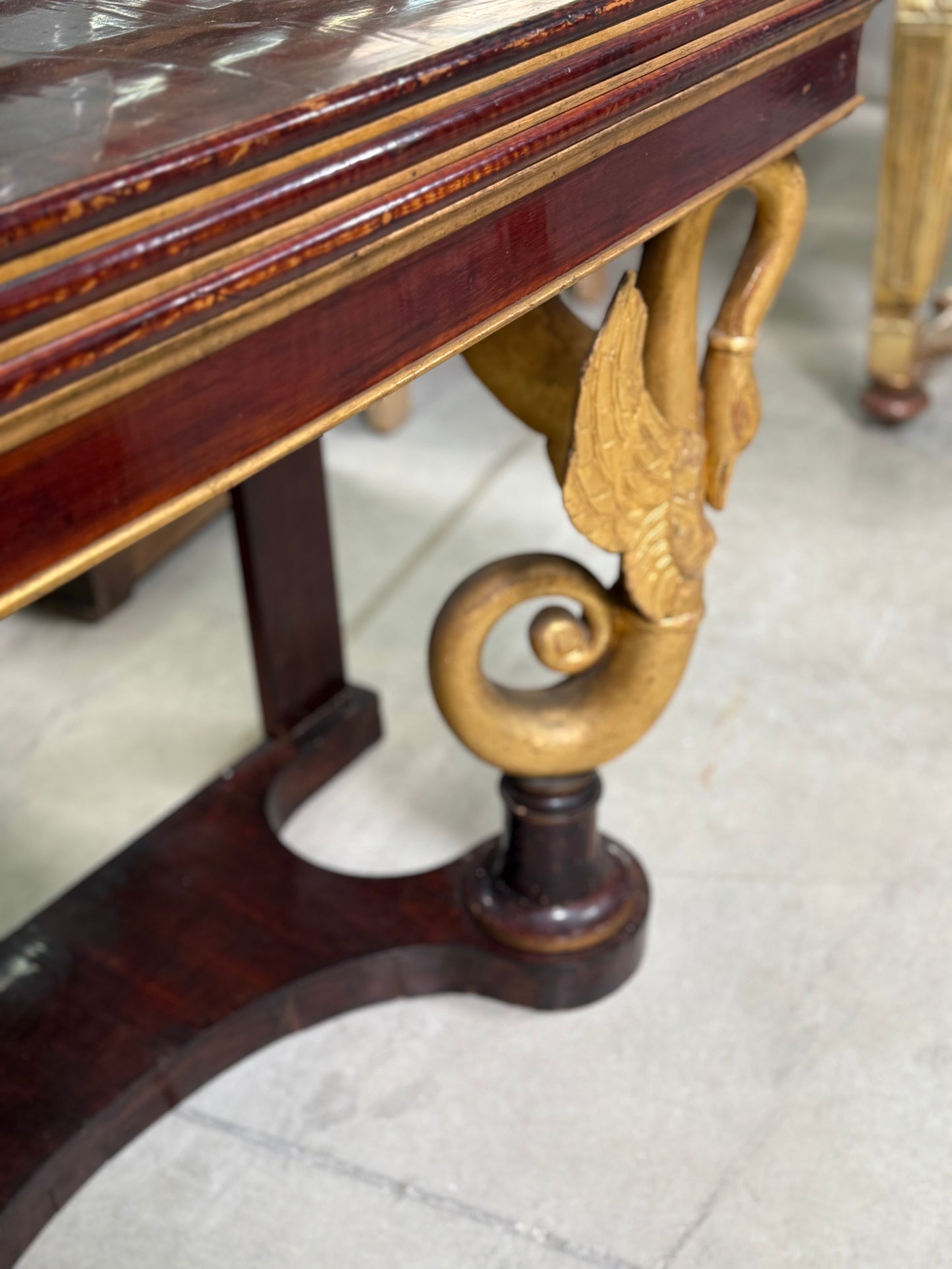 Italian Walnut Gilt Bird Console 1820s