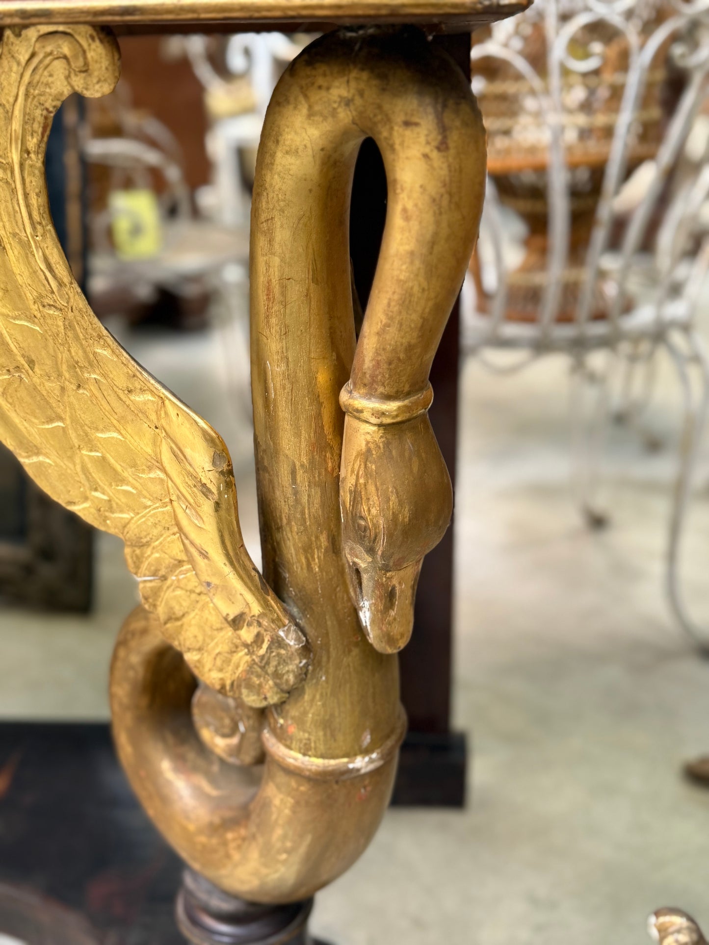 Italian Walnut Gilt Bird Console 1820s
