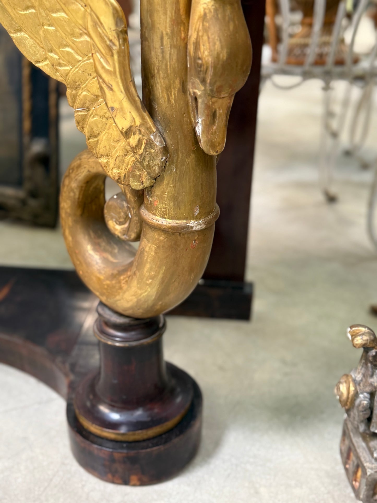Italian Walnut Gilt Bird Console 1820s