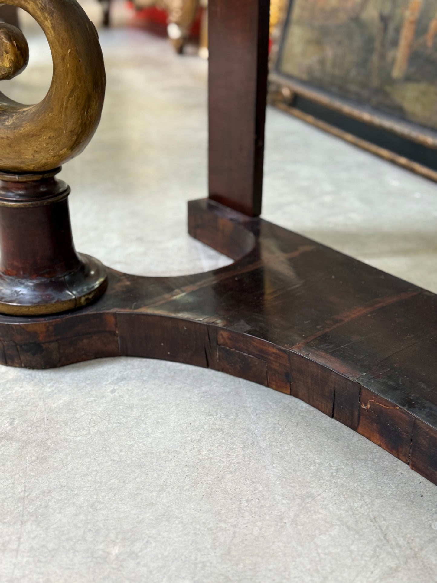 Italian Walnut Gilt Bird Console 1820s