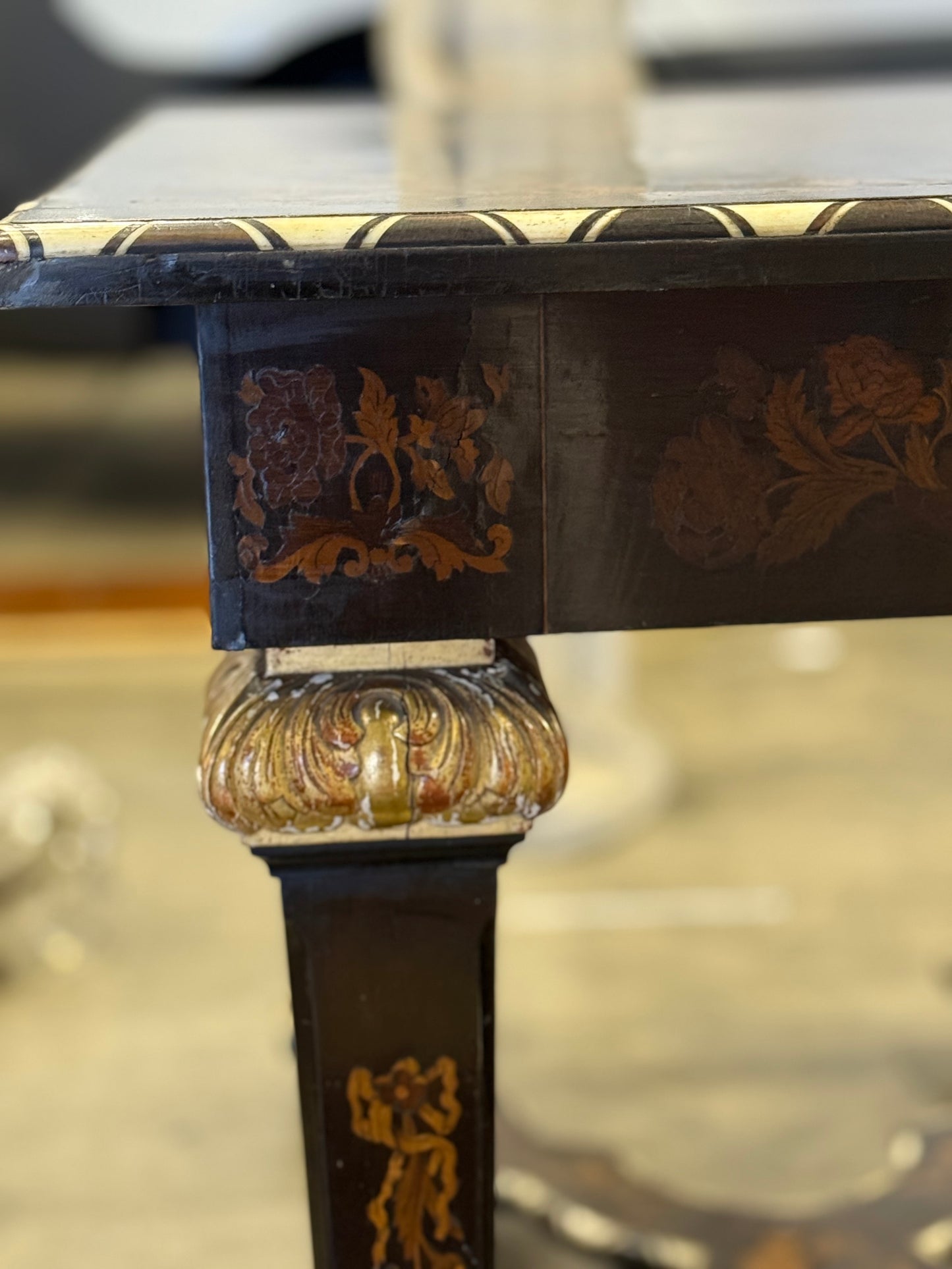 Italian Inlay Table 19th Century