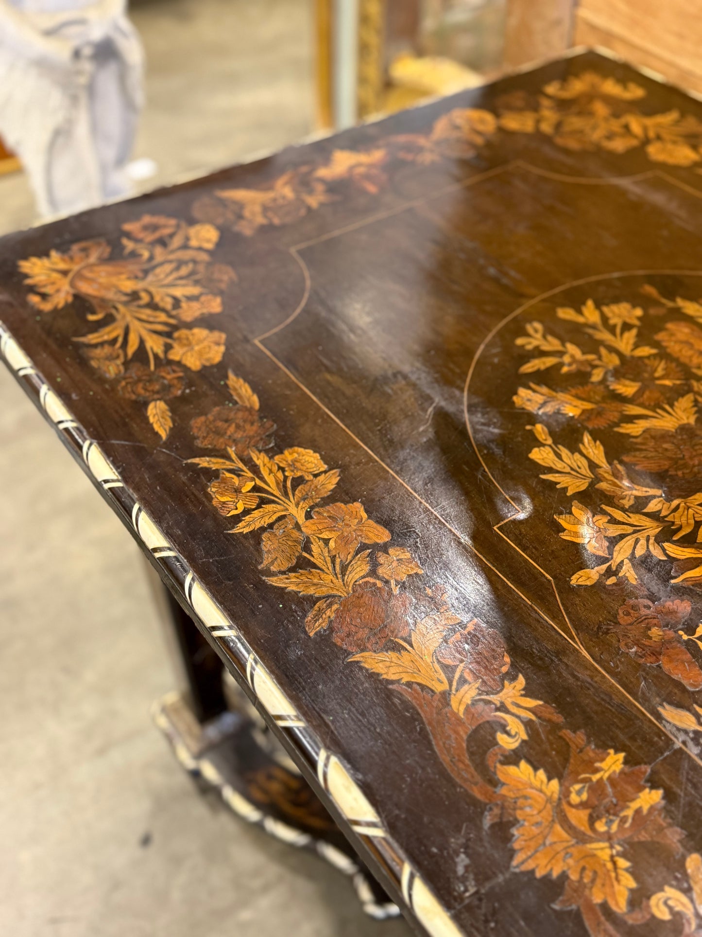 Italian Inlay Table 19th Century