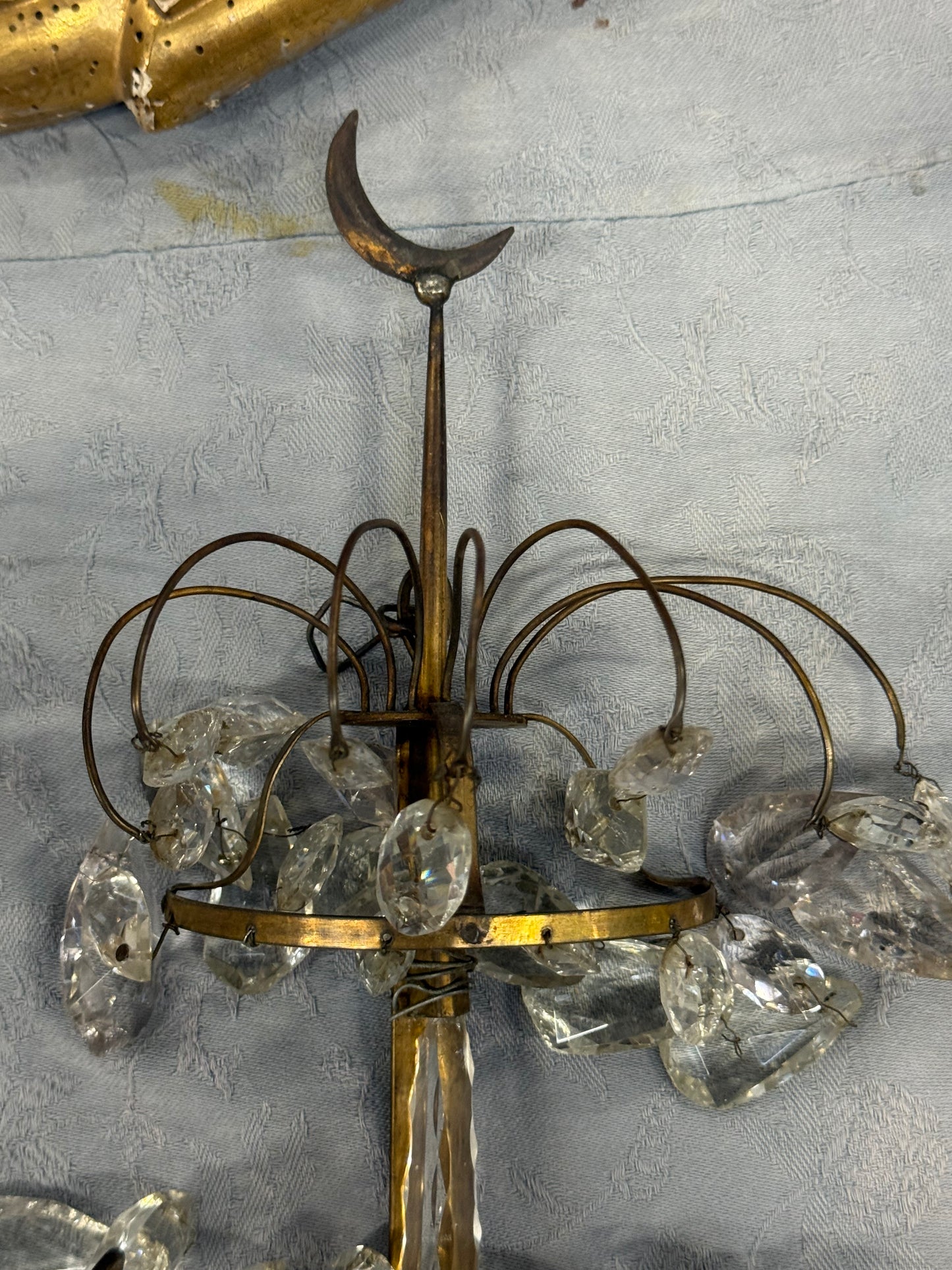 Italian Crystal Sconces - Pair
