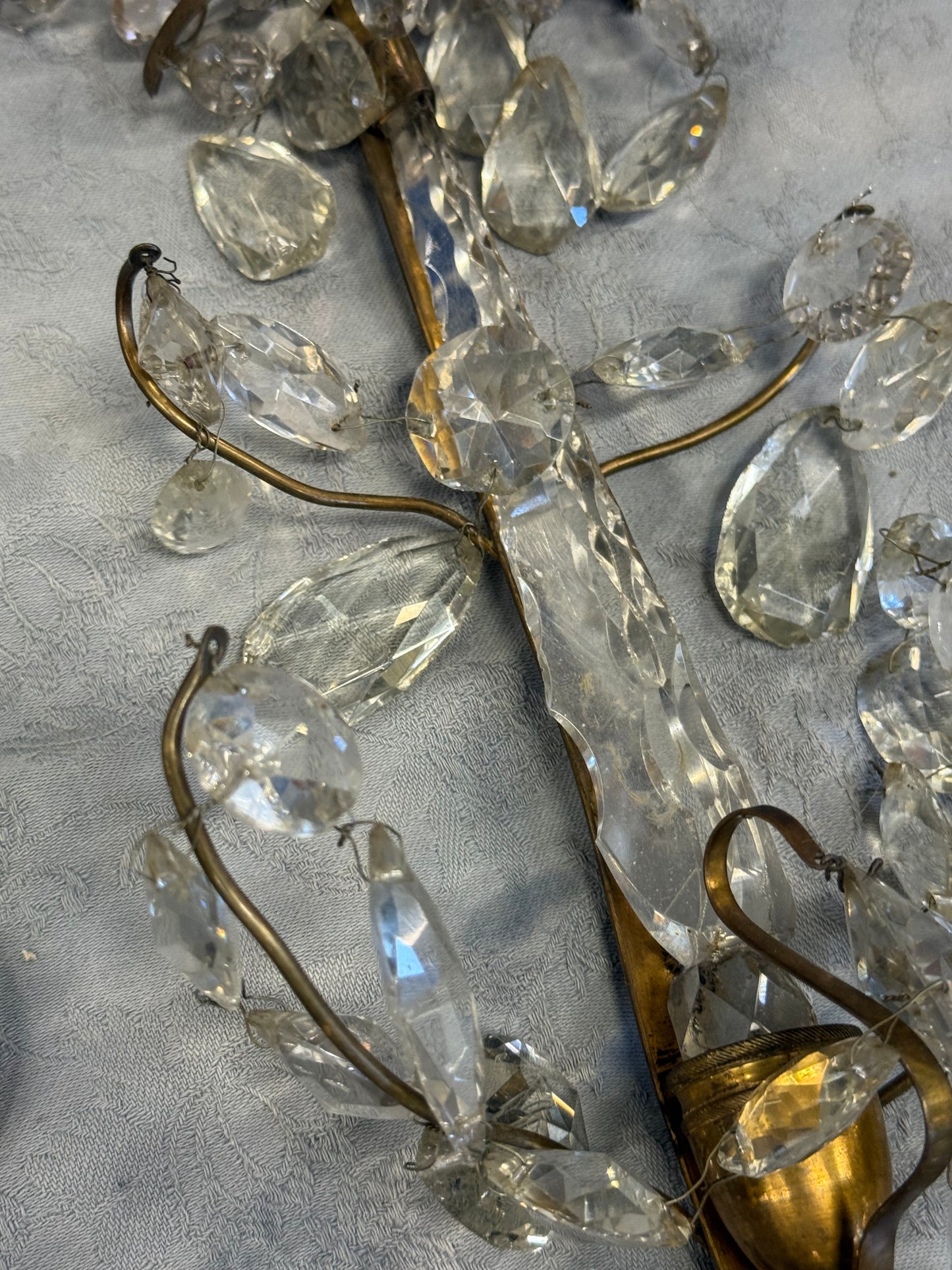 Italian Crystal Sconces - Pair