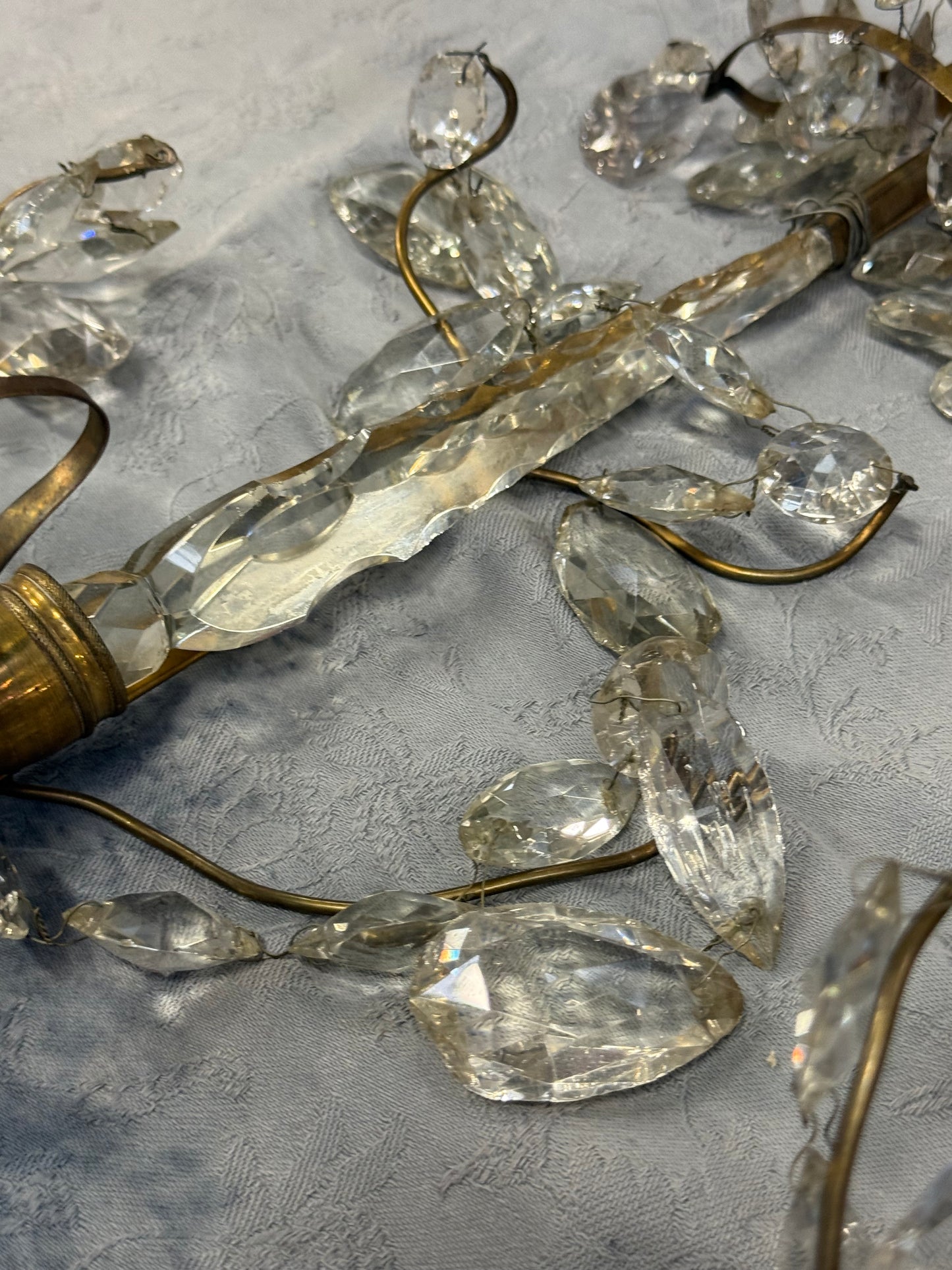 Italian Crystal Sconces - Pair