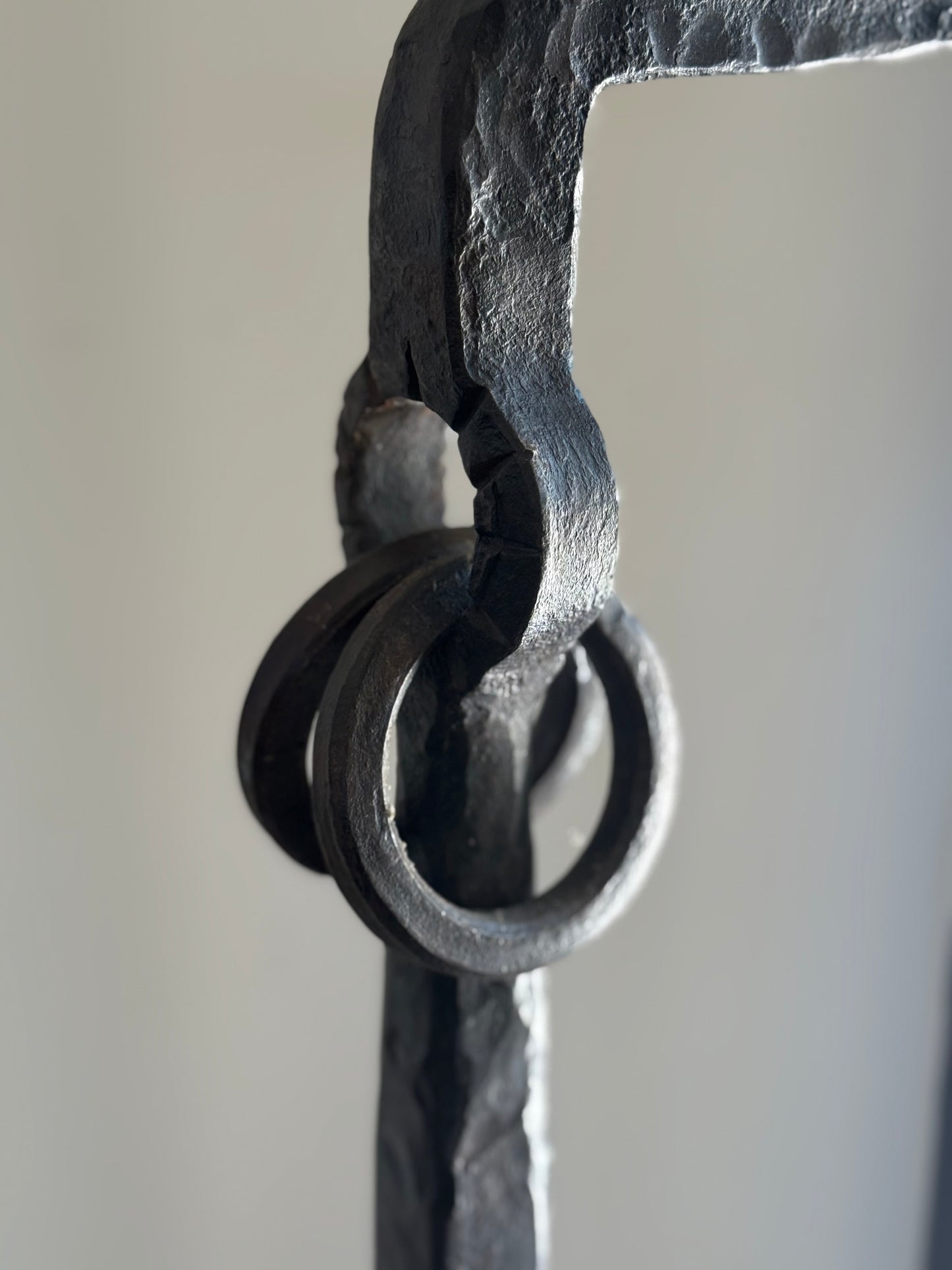 HOLD **French Iron Floor Candelabra - 19th Century