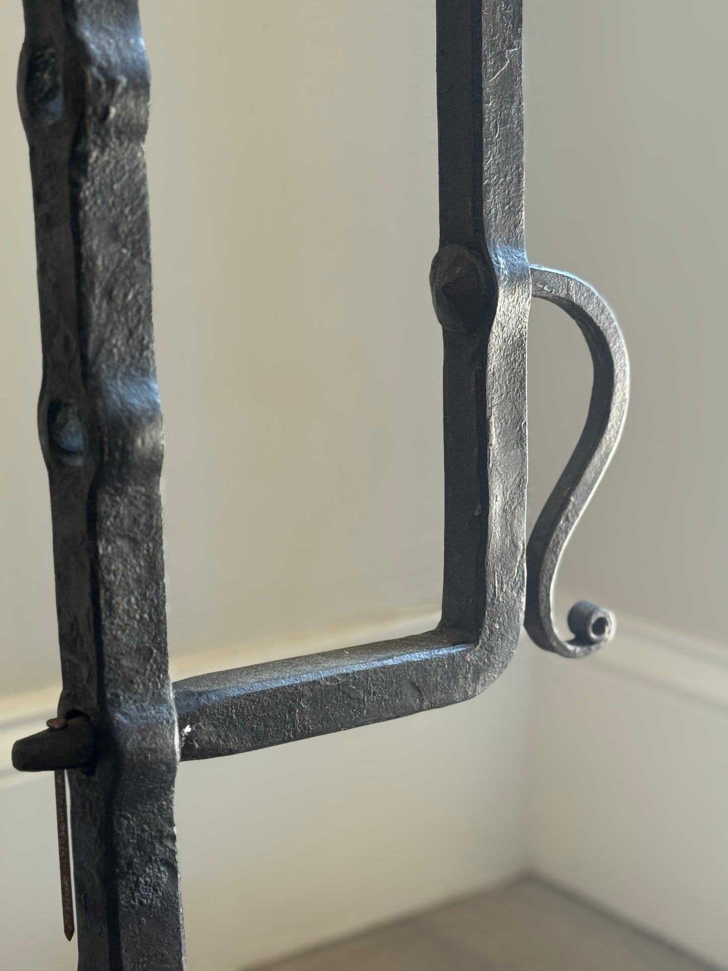 HOLD **French Iron Floor Candelabra - 19th Century