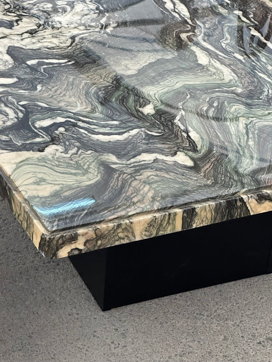 SOLD **Green Marble Coffee Table