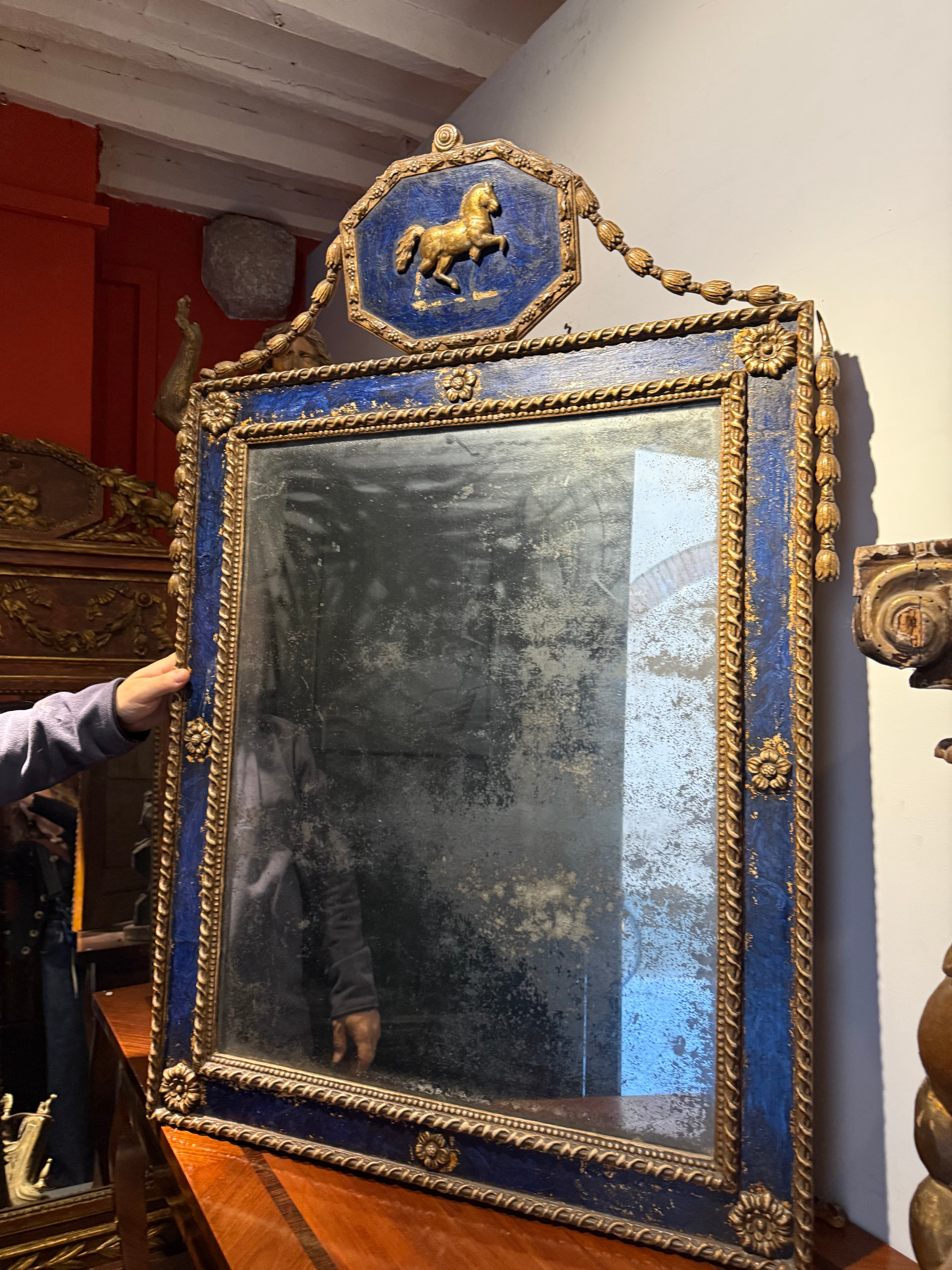 Venetian 18th Century Blue Mirror