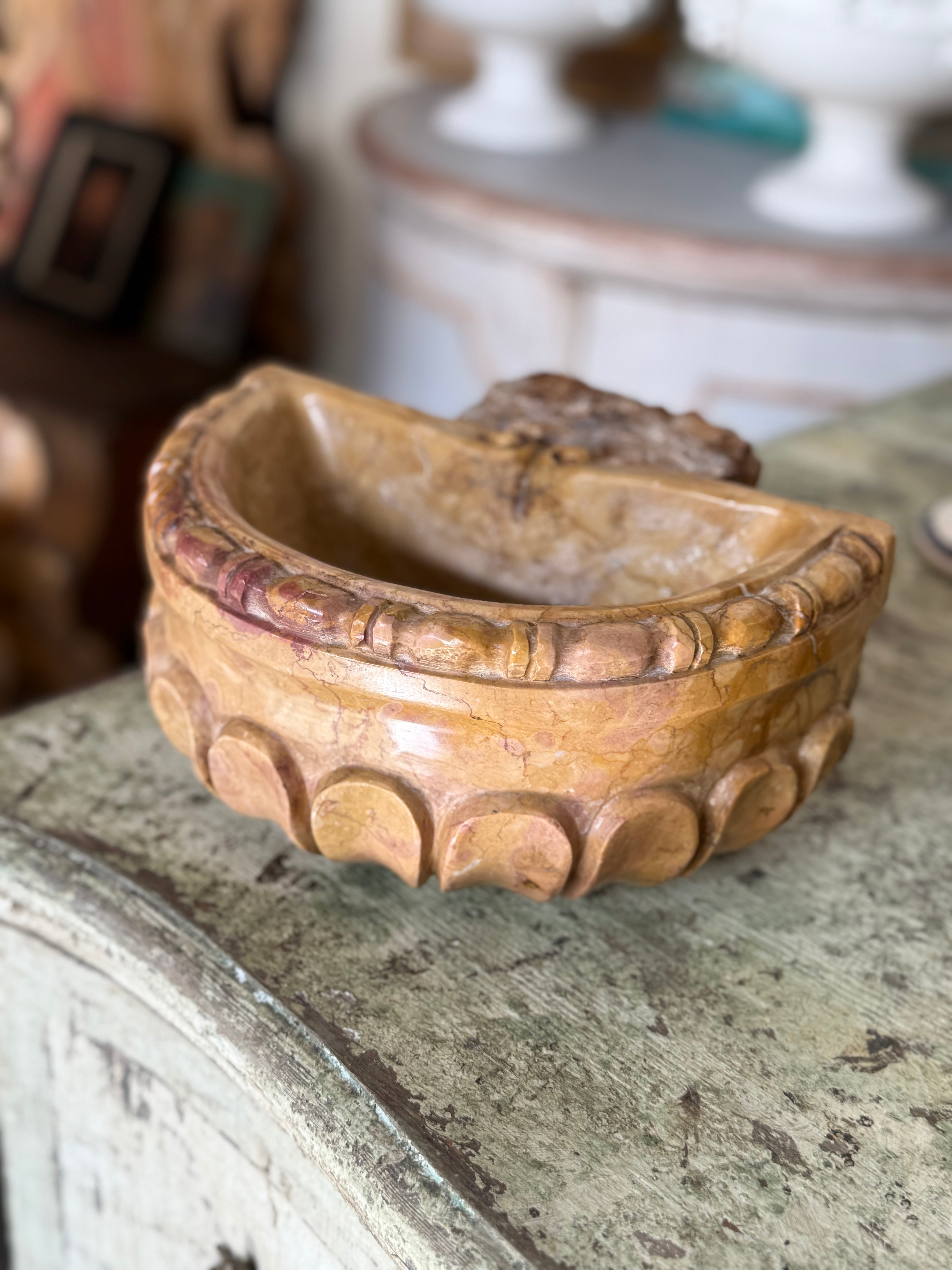 18th Century Italian Marble Font