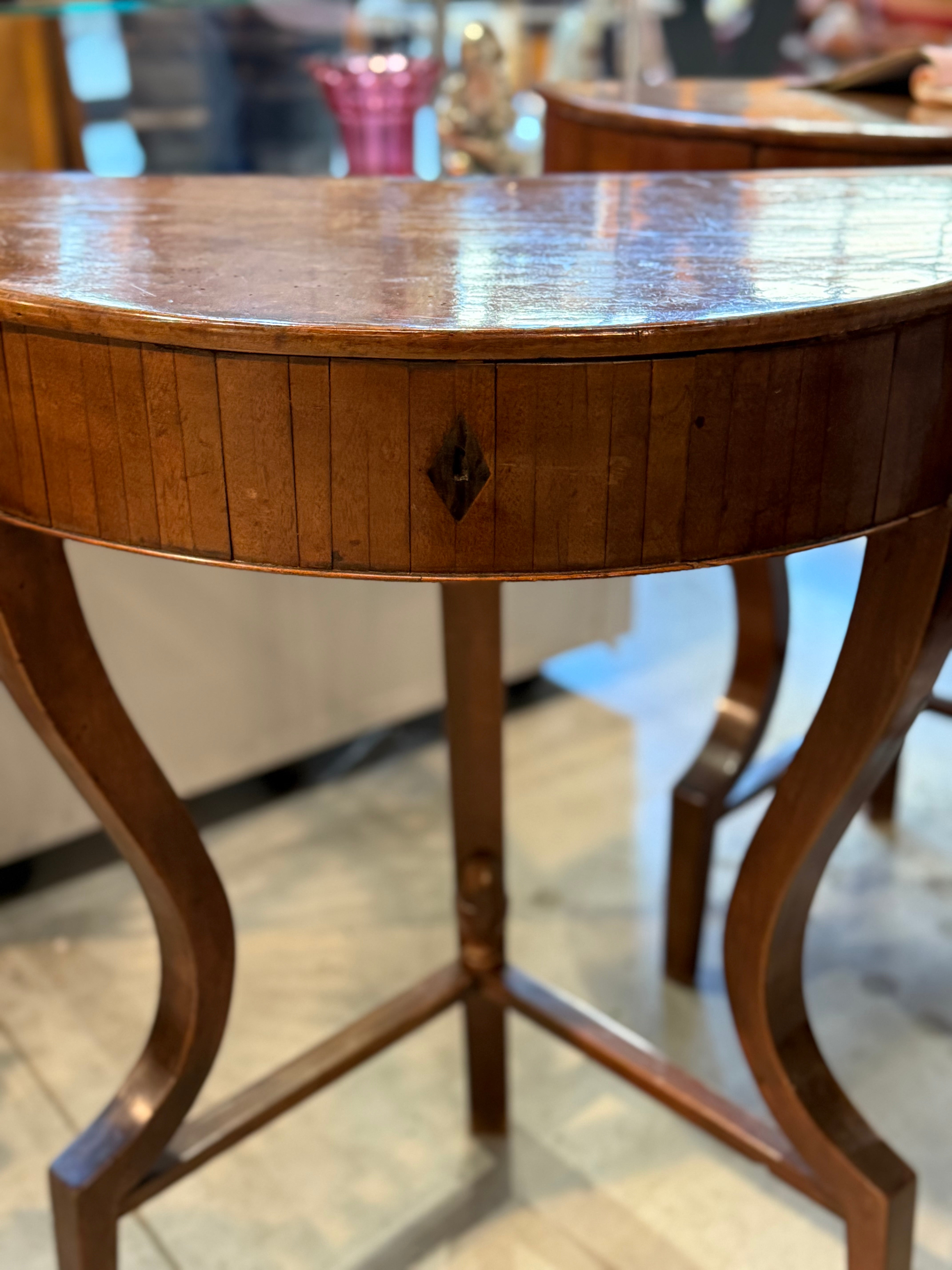 Italian Walnut Side Tables Circa 1860