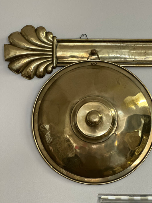 French Antique Brass Pot Top Holder