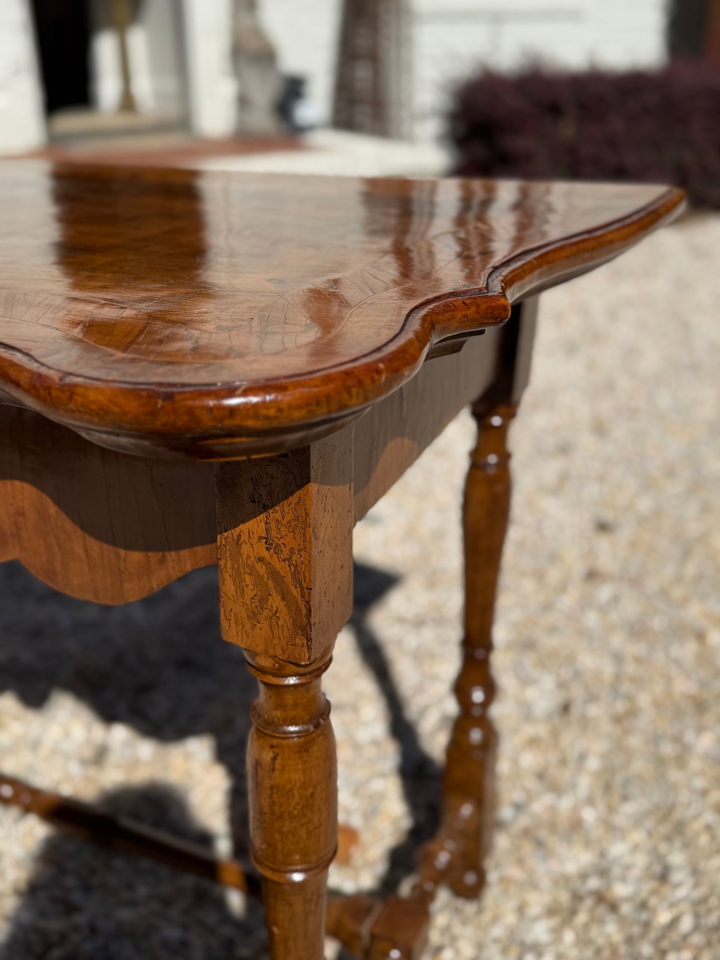 19th Century Walnut Inlay Table