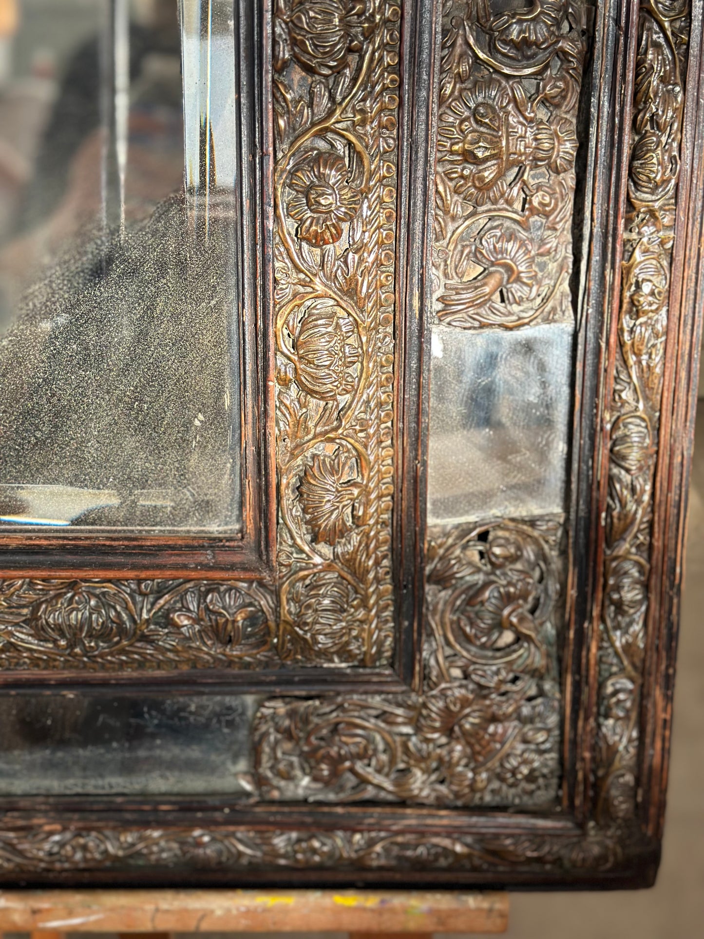 17th Century Repousse Mirror