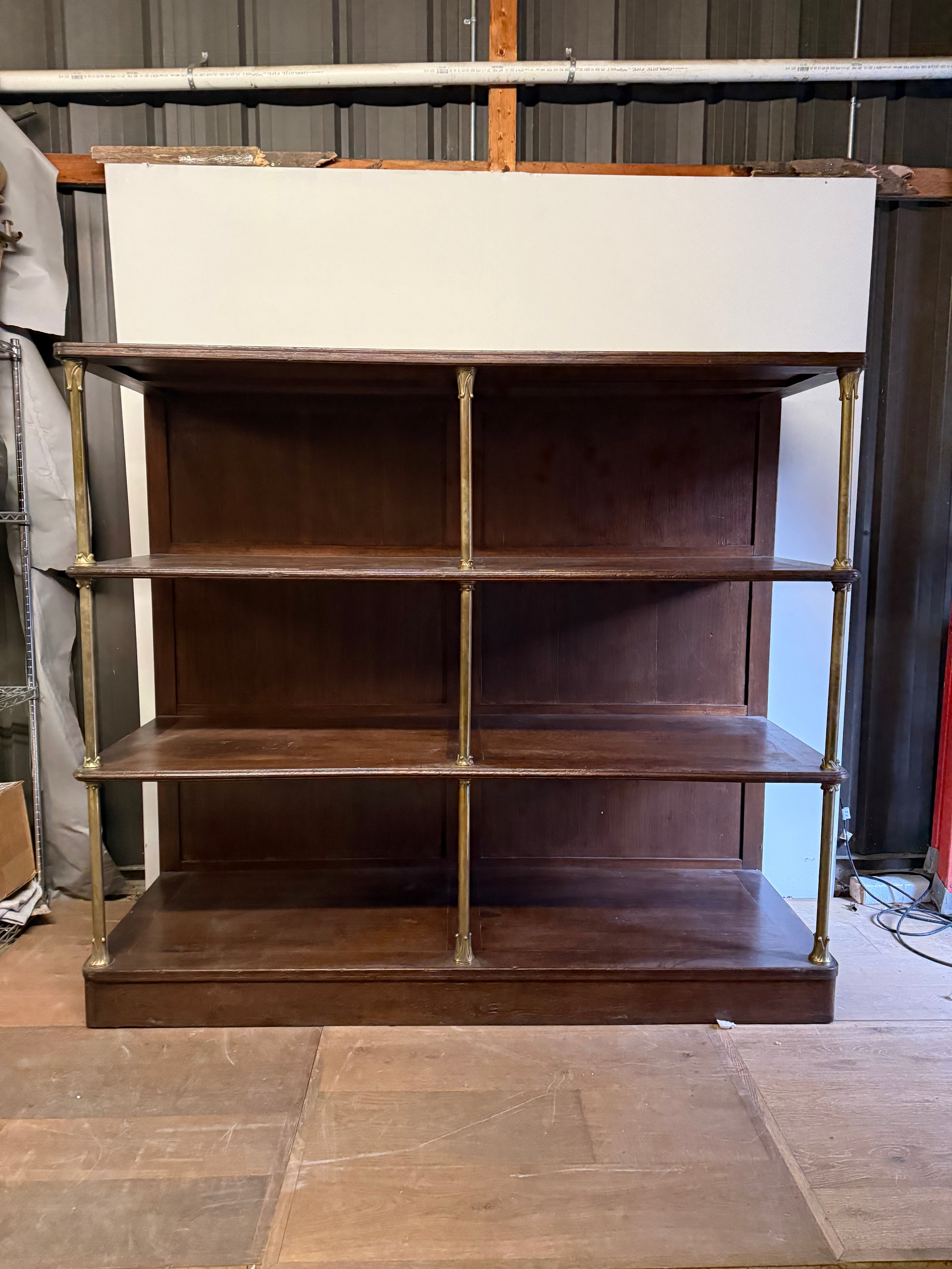 SOLD **French Brass and Walnut Etagere