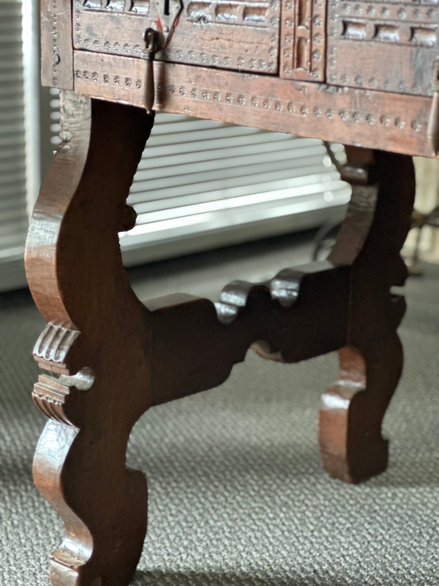 French Walnut Trestle Table - Early 1800s