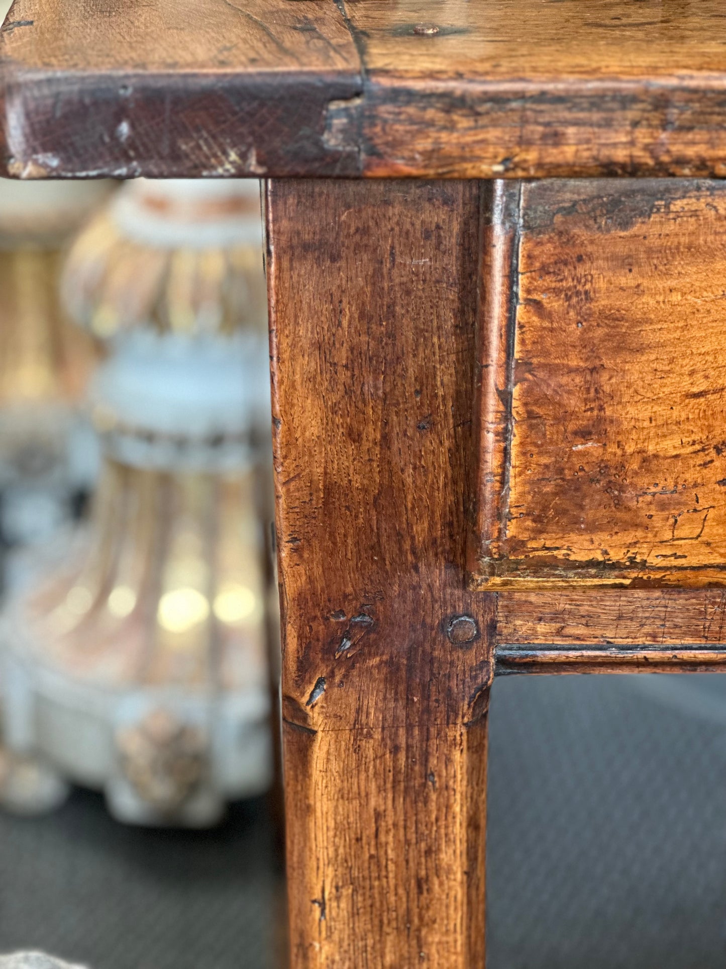 French Walnut Refectory Table - Early 1800s