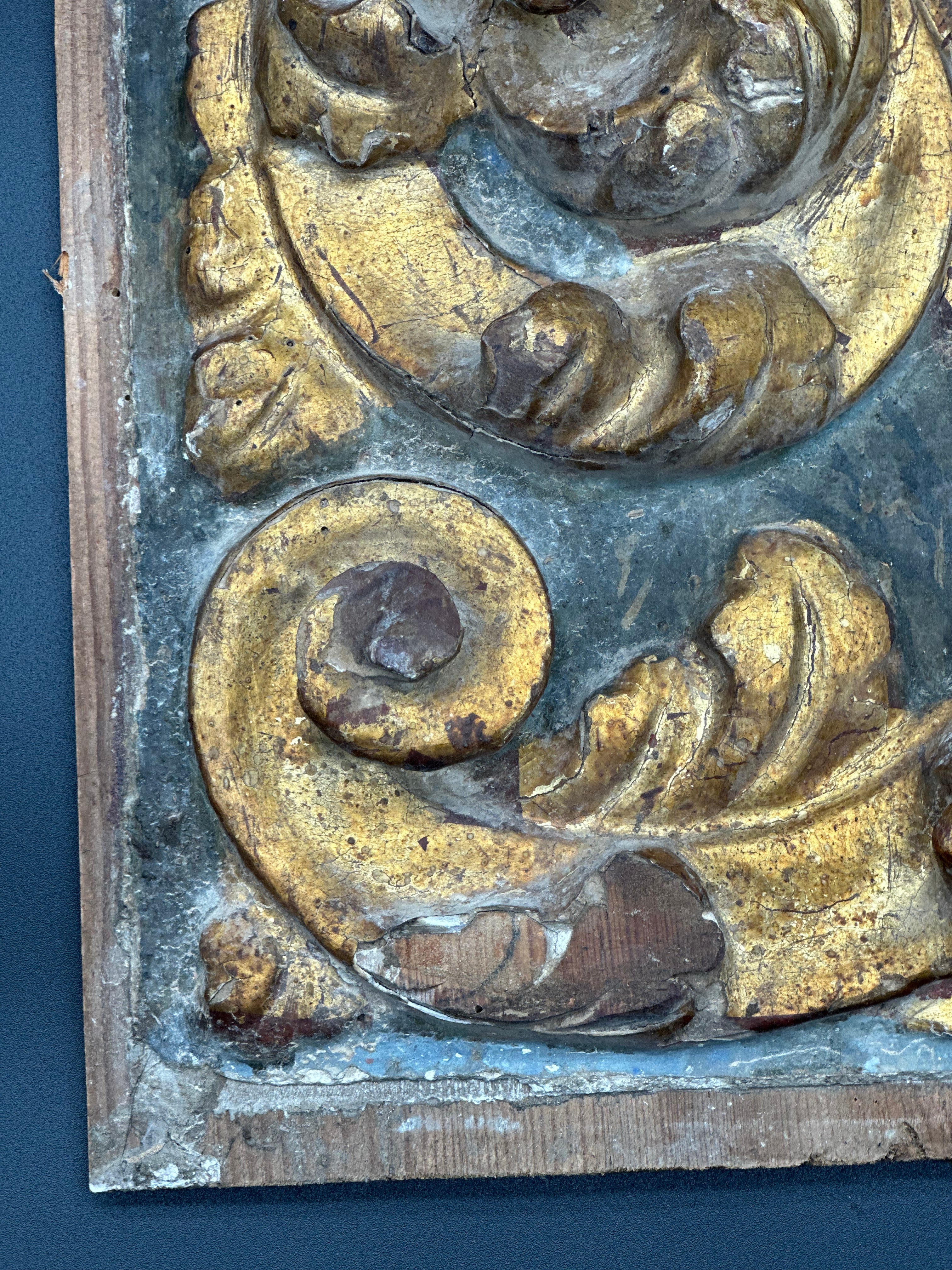 Italian Gilt Carved Plaque