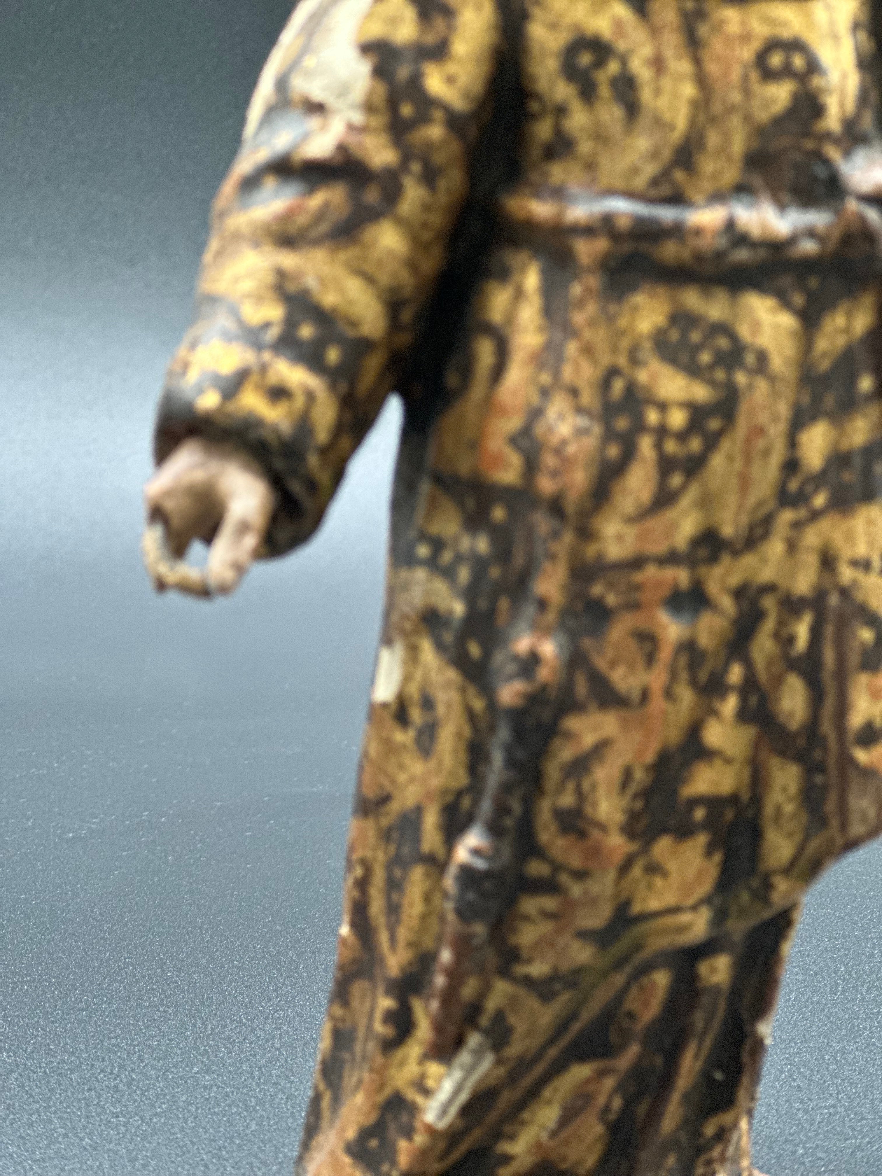 Carved Wood and Gilt Saint - 18th Century