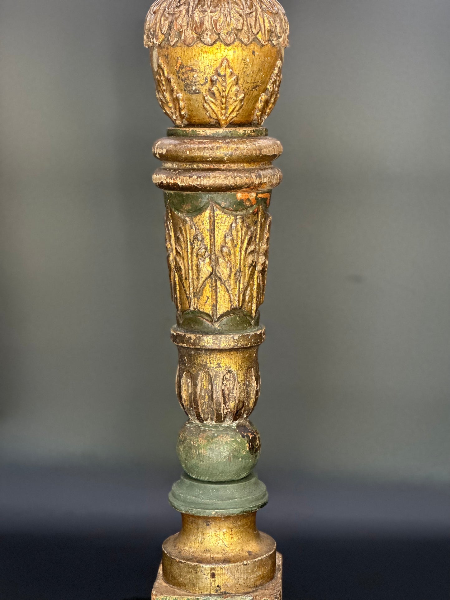 Tall Carved Gilt Lamp - Paris  c1840
